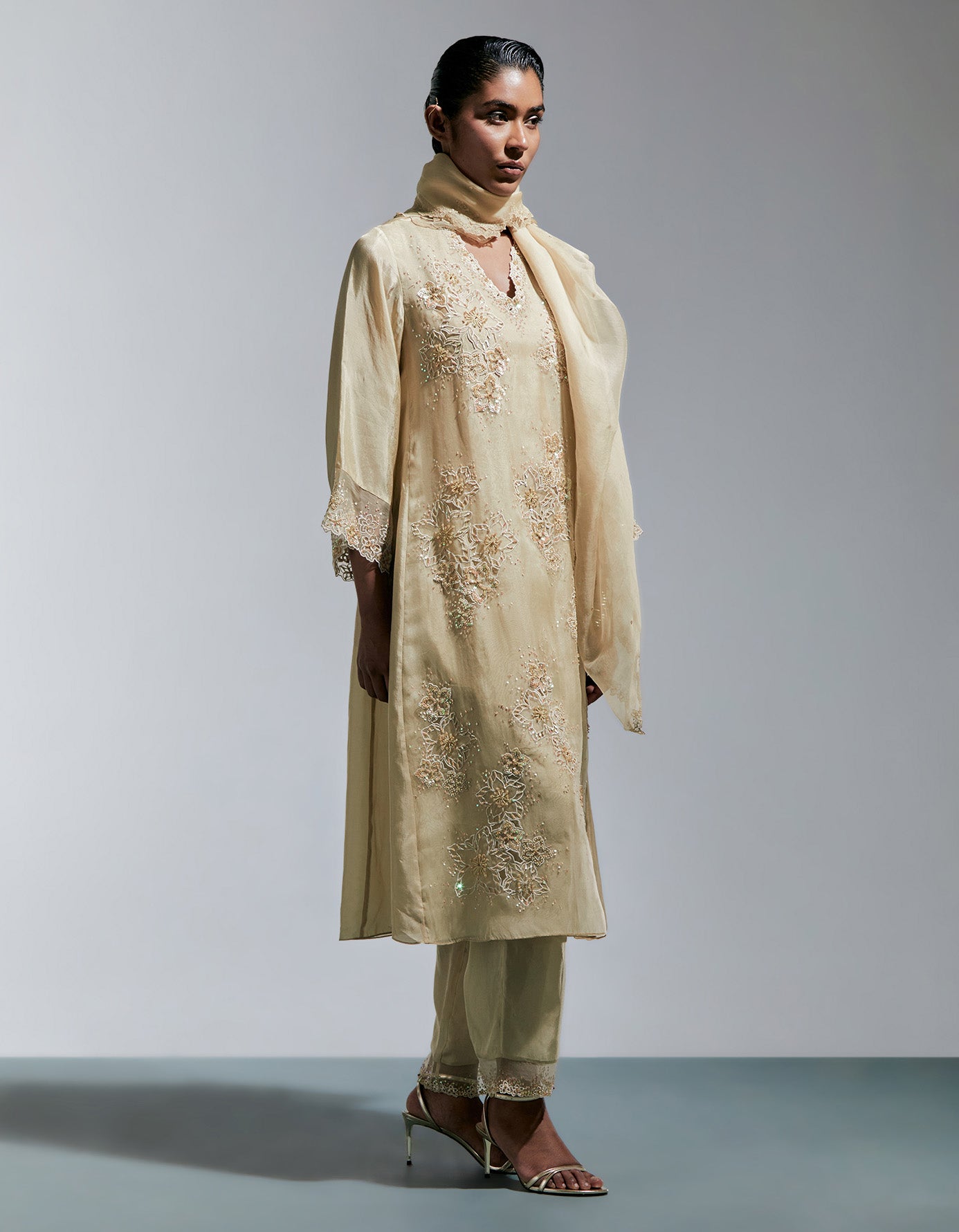 Shell Organza Dupatta