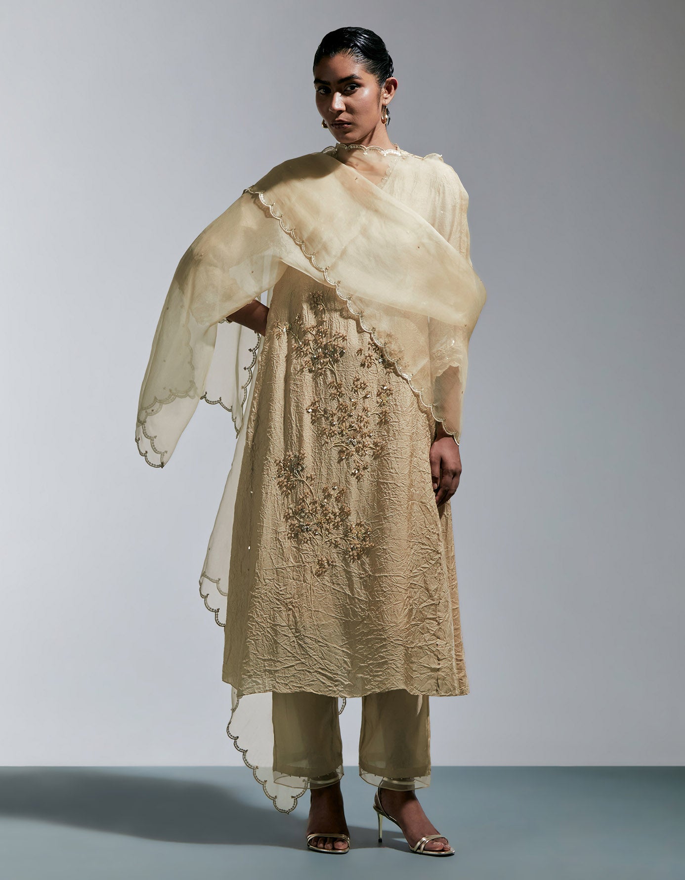 Shell Organza Dupatta