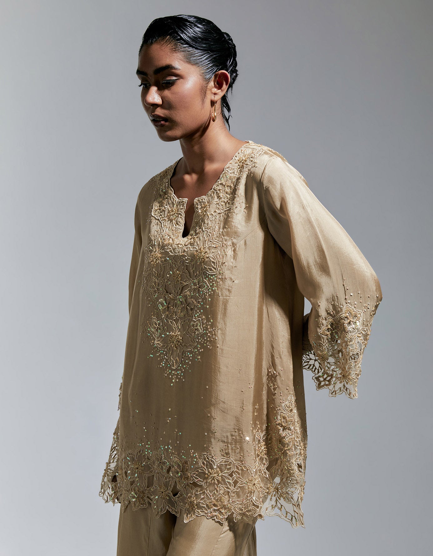 Shell Silk Sharara Set
