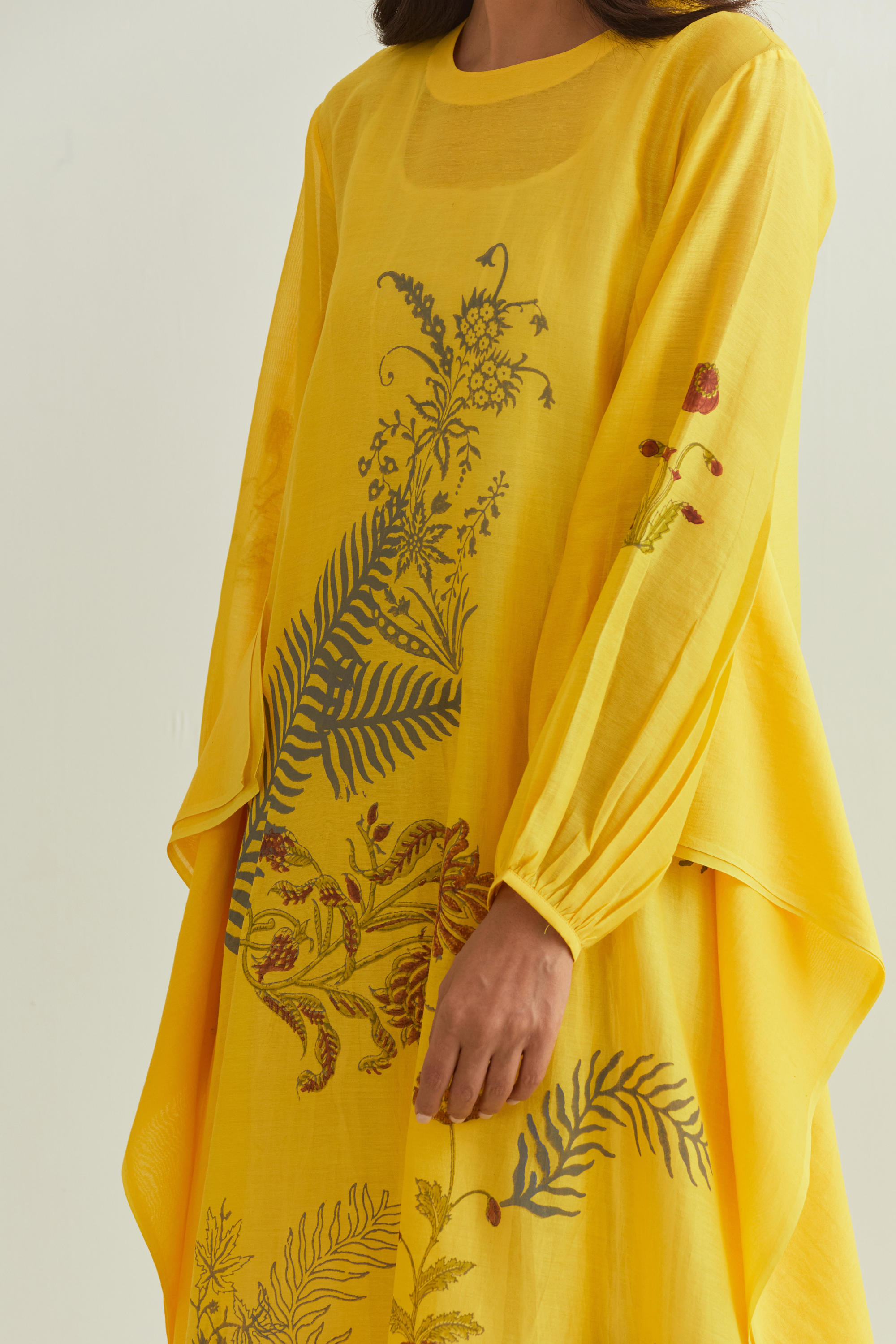Chanderi Yellow Dress