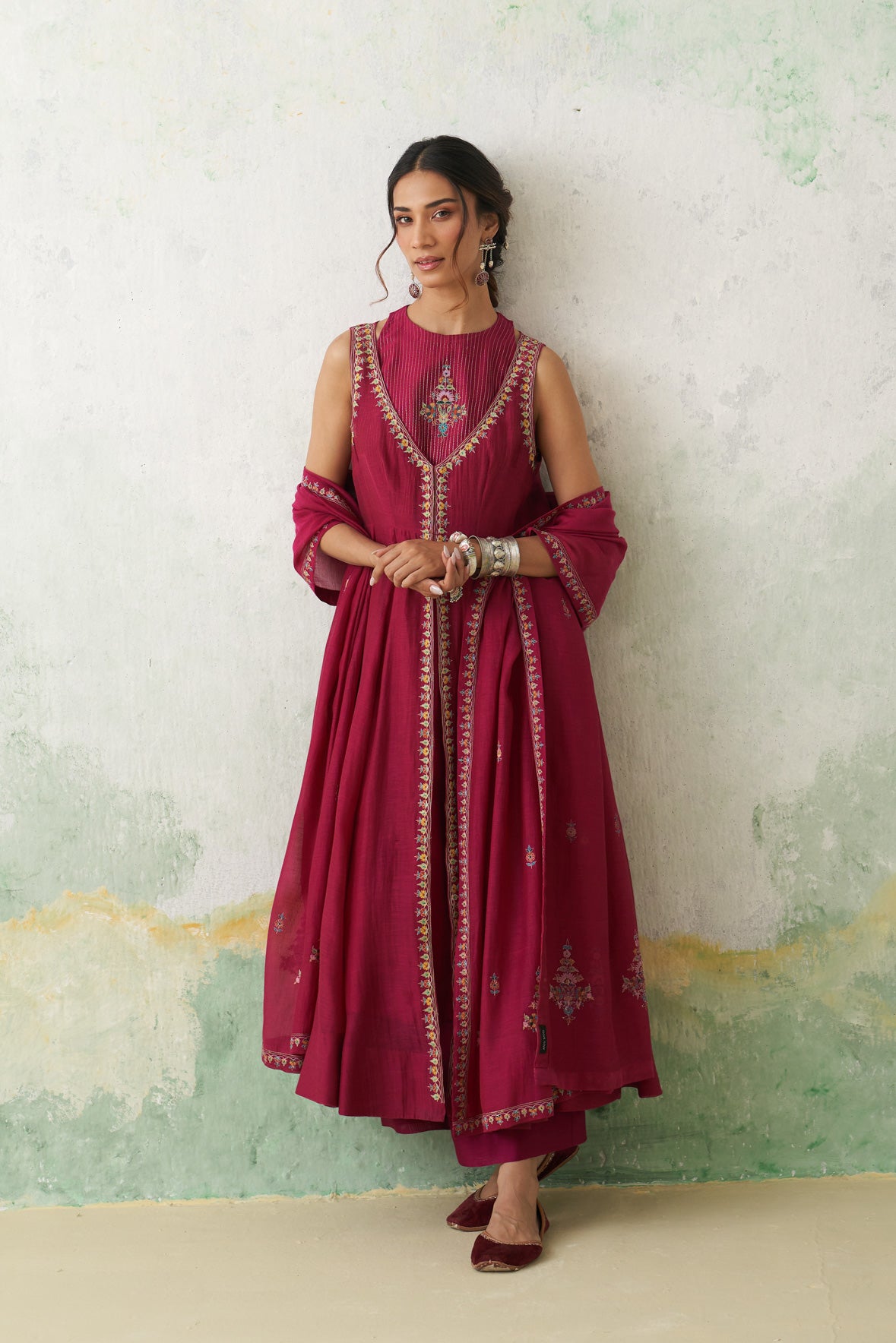Hot Pink Anarkali Set