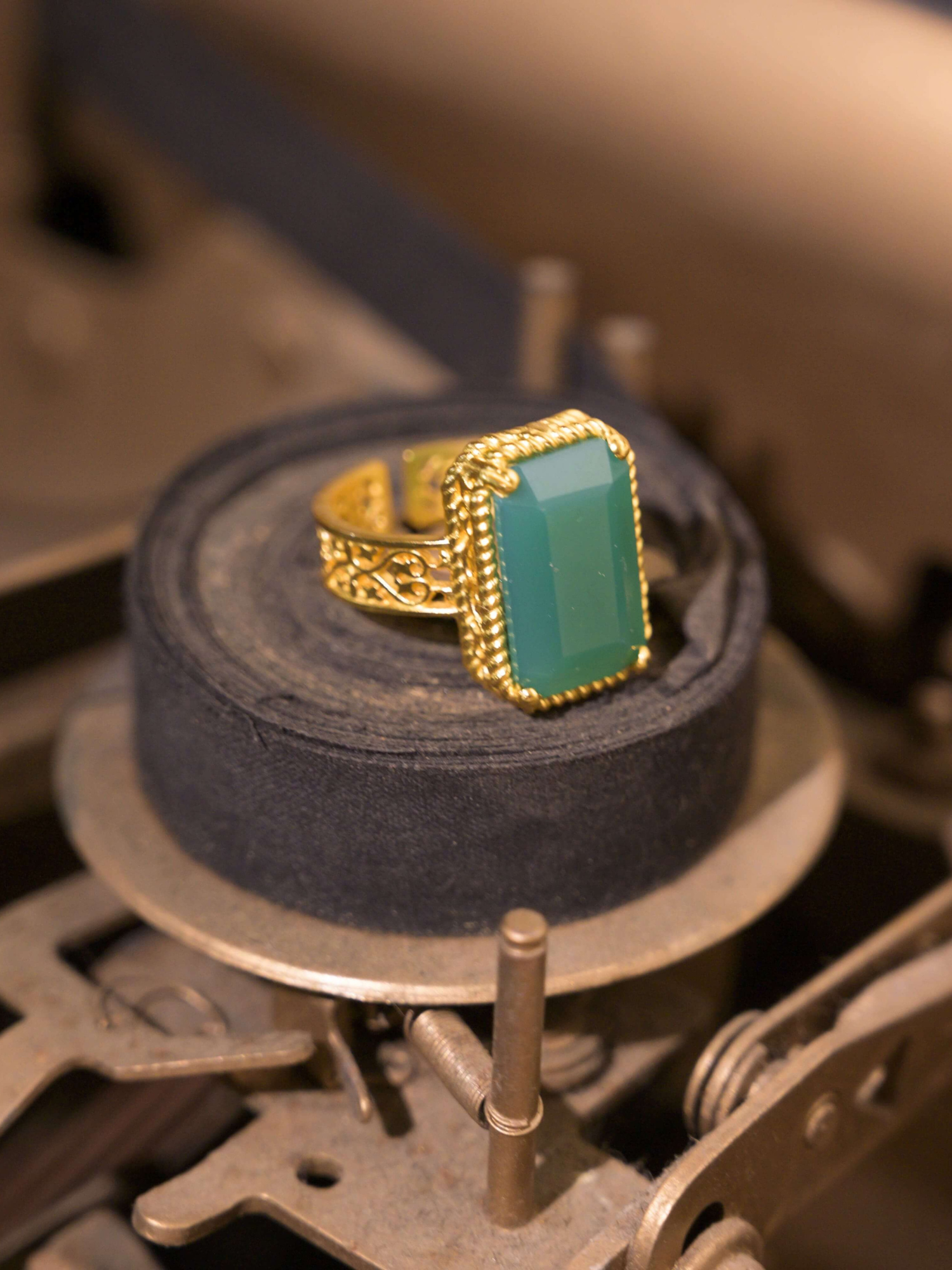 Style Never Fades Green Onyx Ring