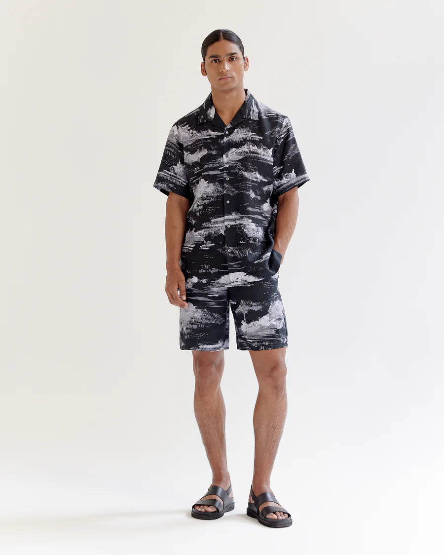 Arid Brush Stroke Linen Shirt