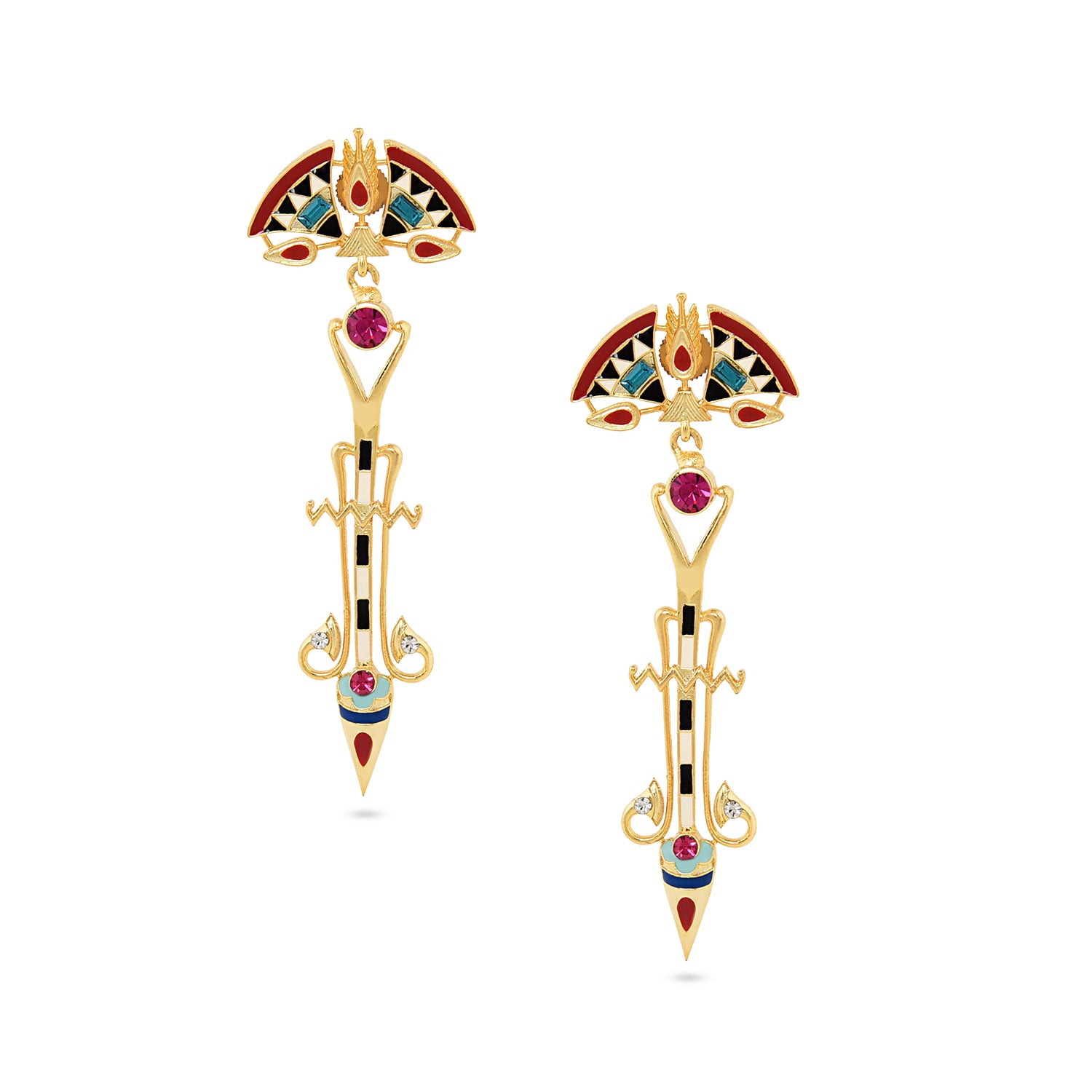 Valliyan Red Allure Cairo Earrings