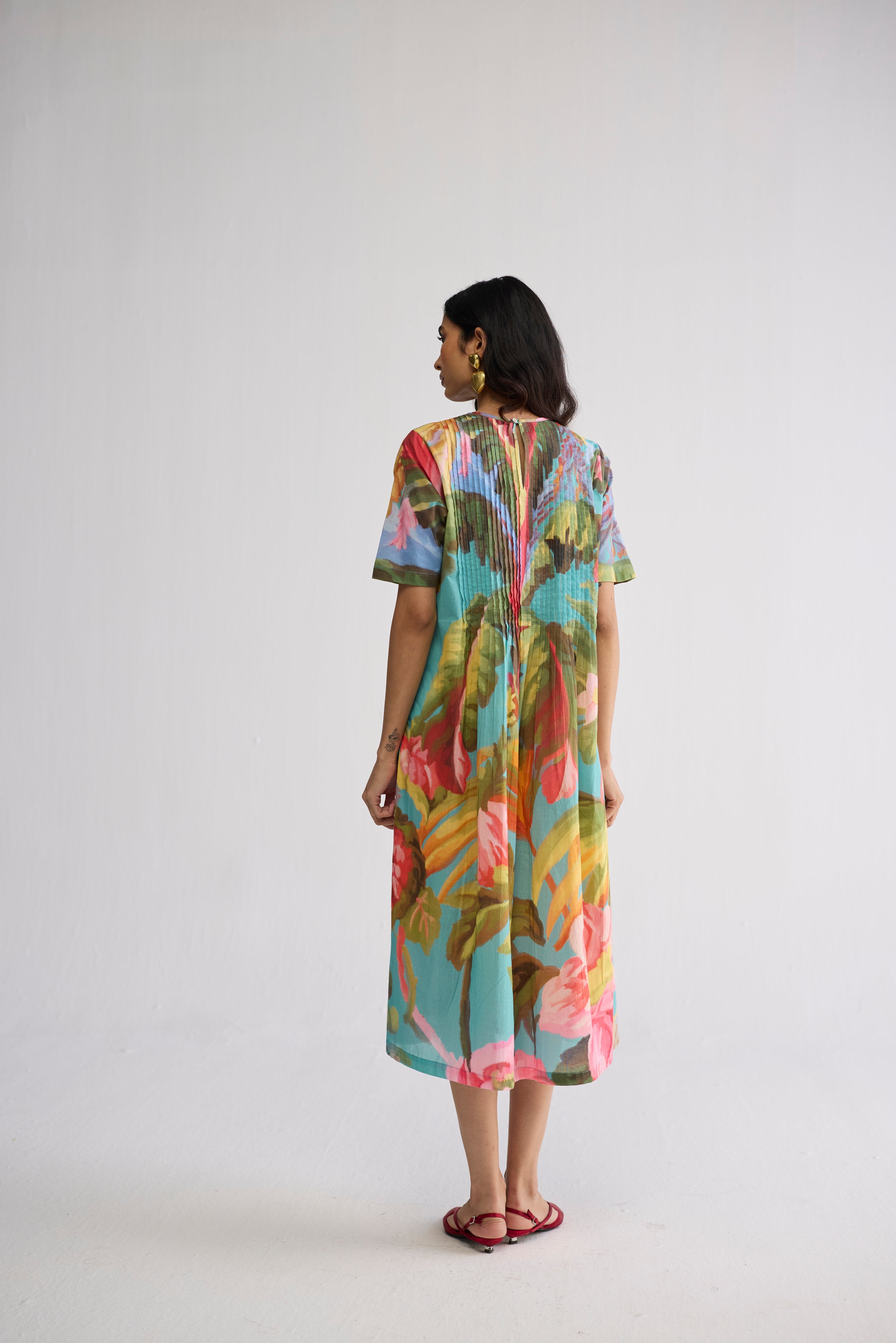 Campari Pintucks Dress