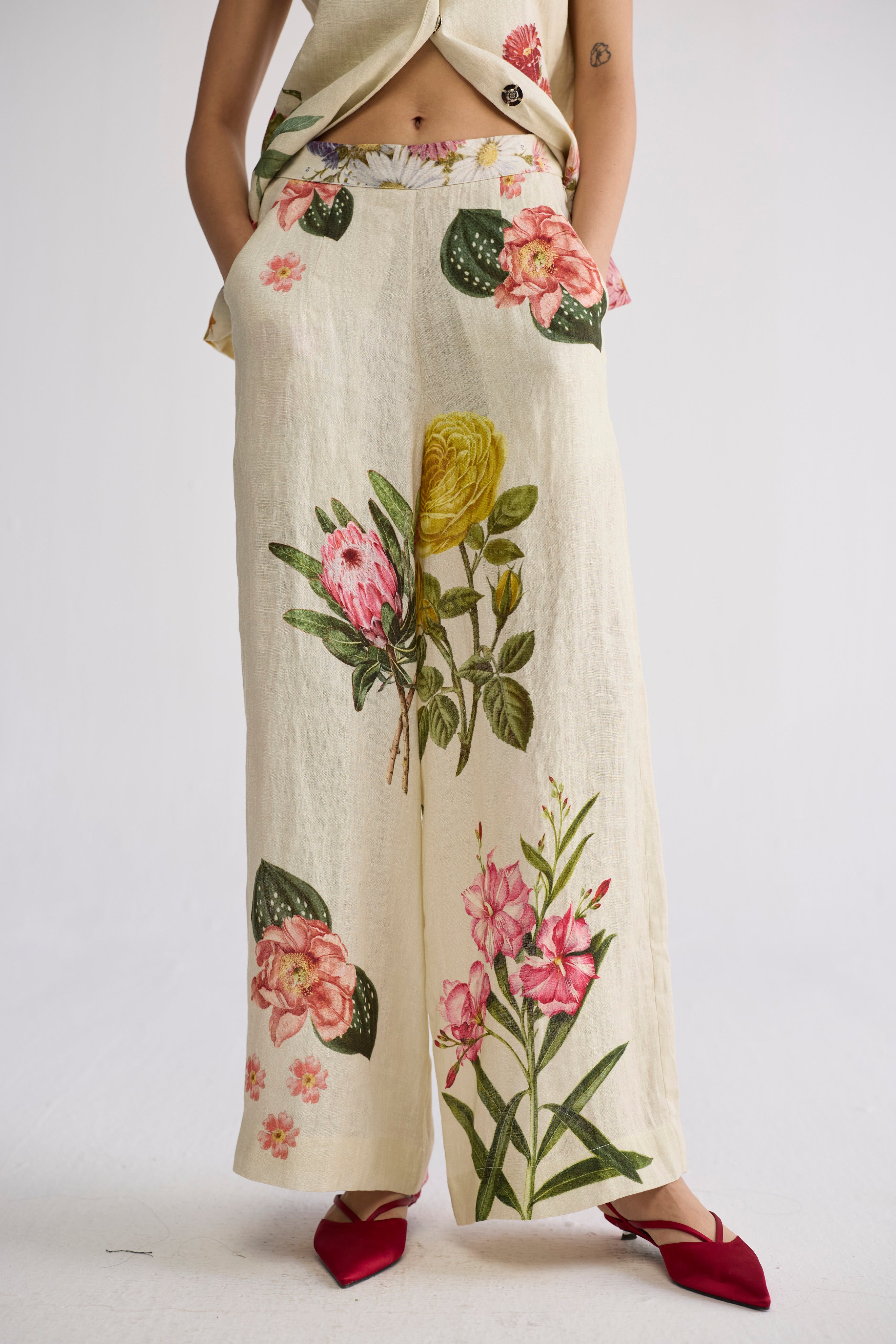 Primavera Panelled Waistcoat & Pants Set