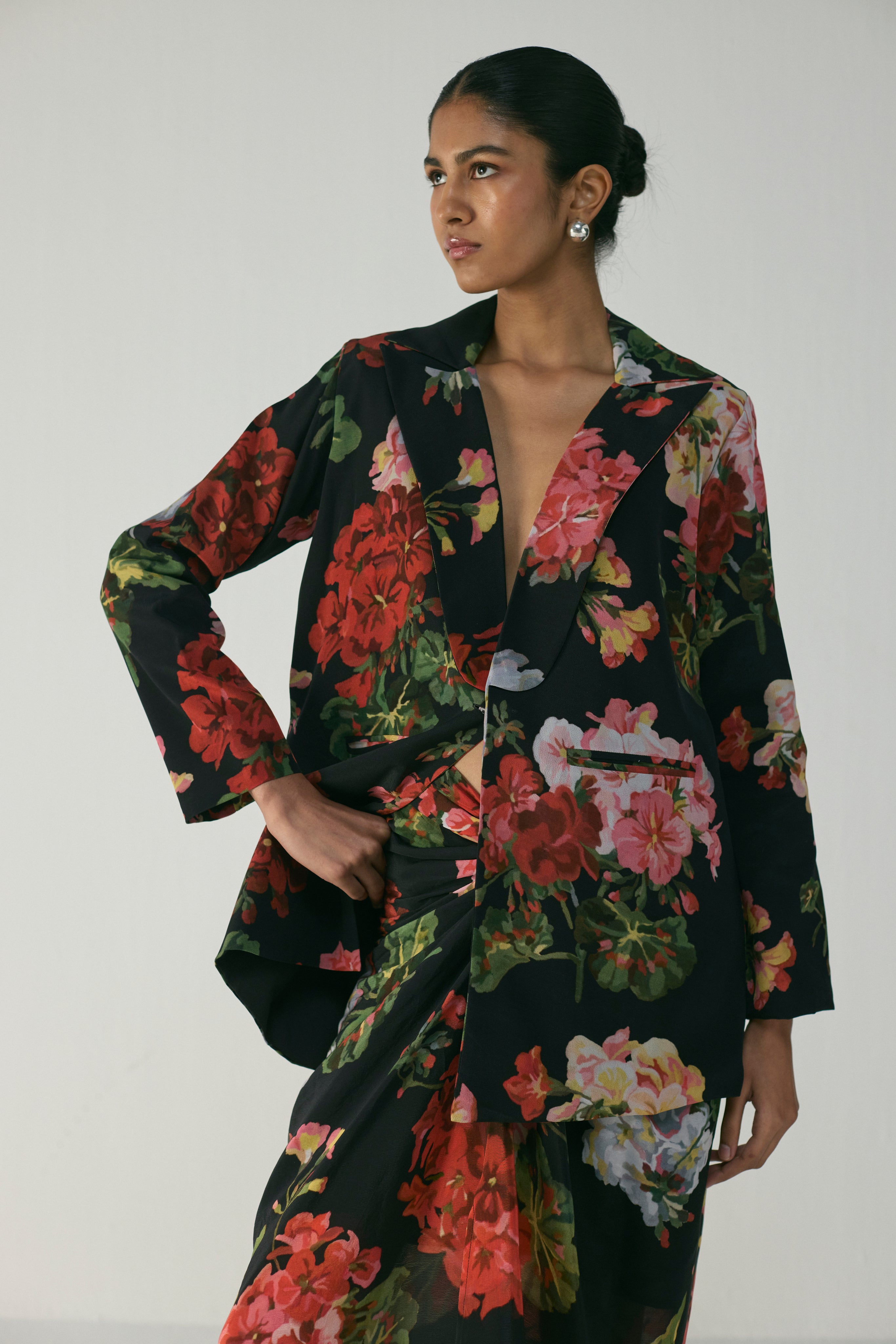 Bloody Mary Blazer & Knotted Skirt Set