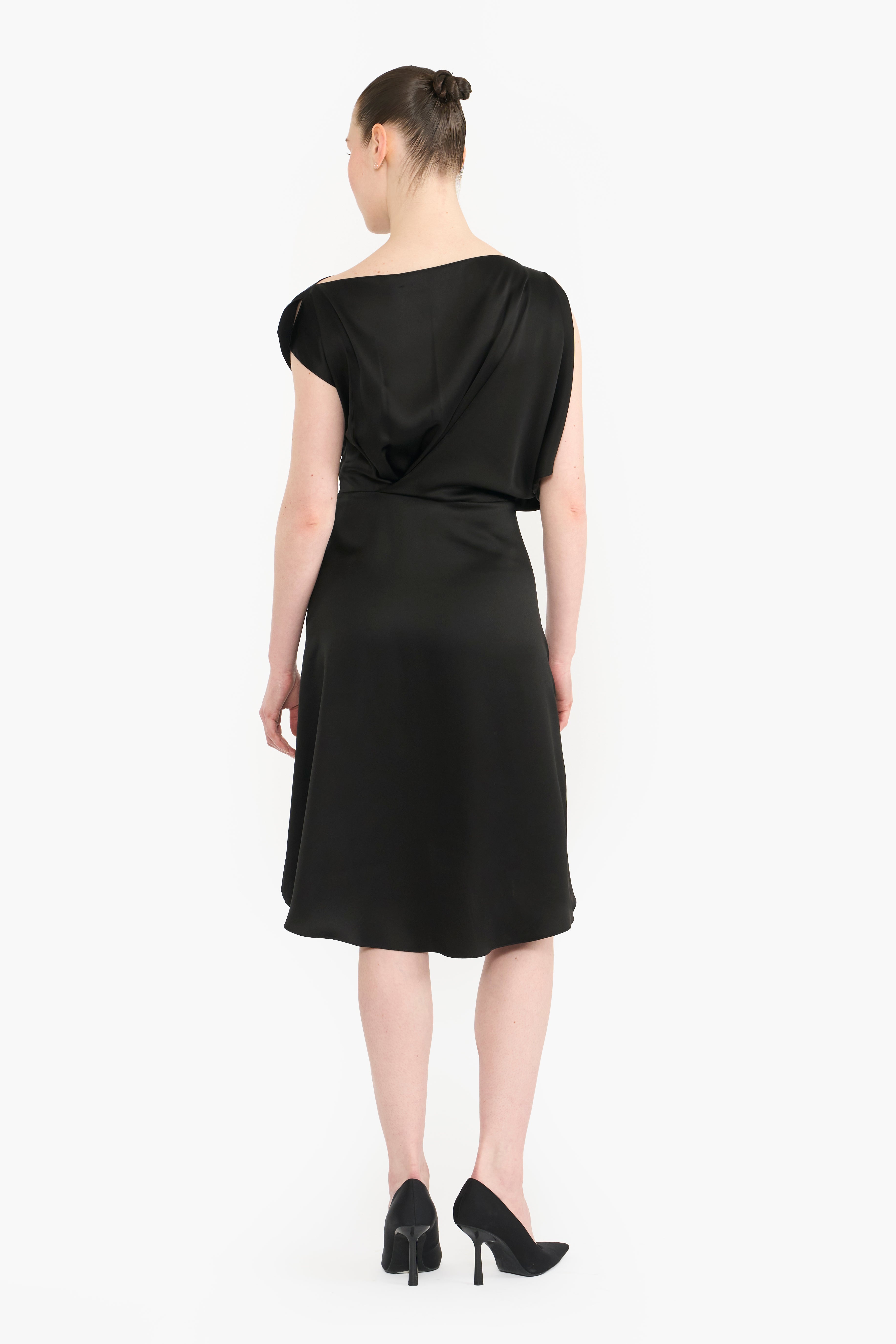 Boat Neck Draped Mini
