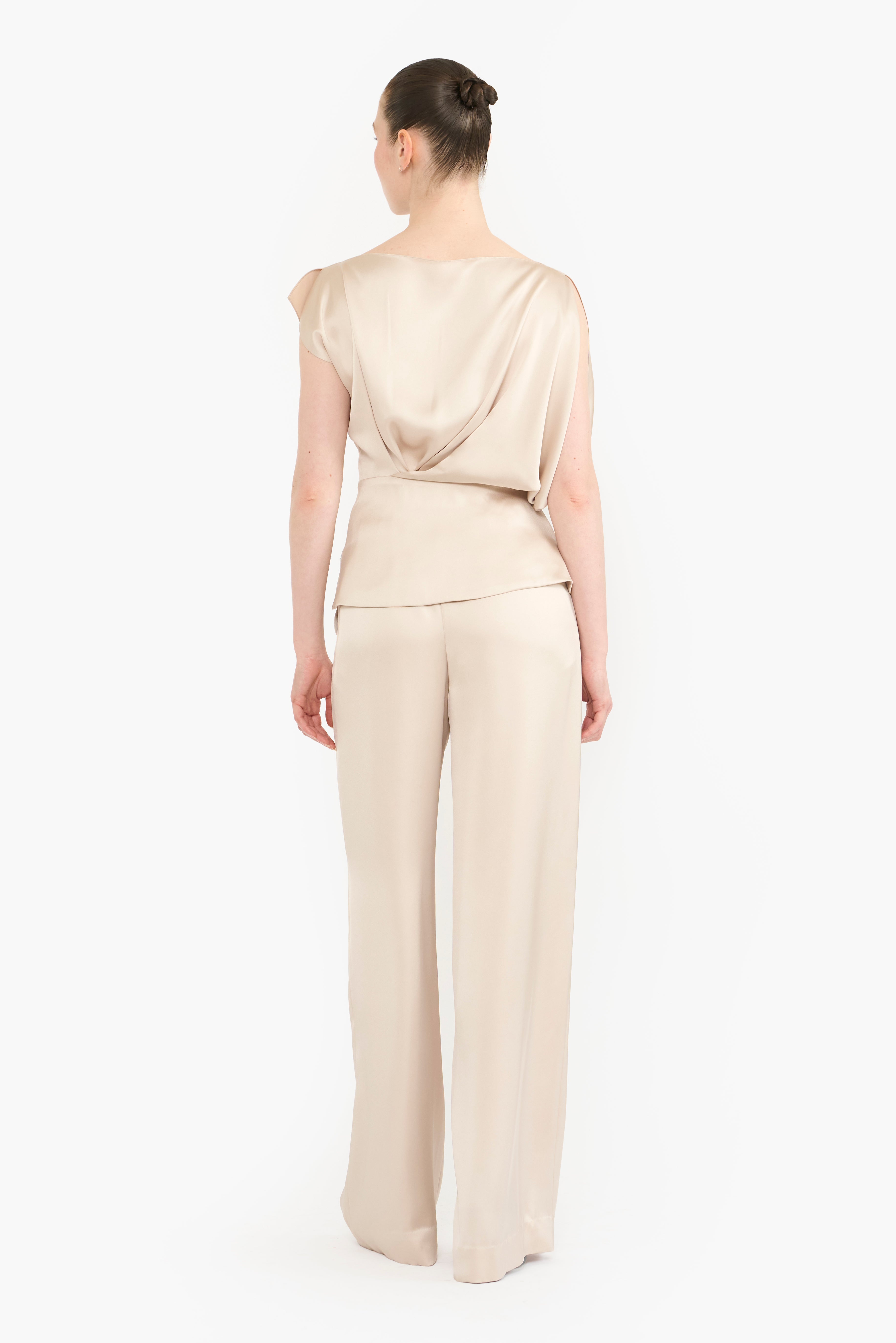 Boat Neck Draped Co-ord Set