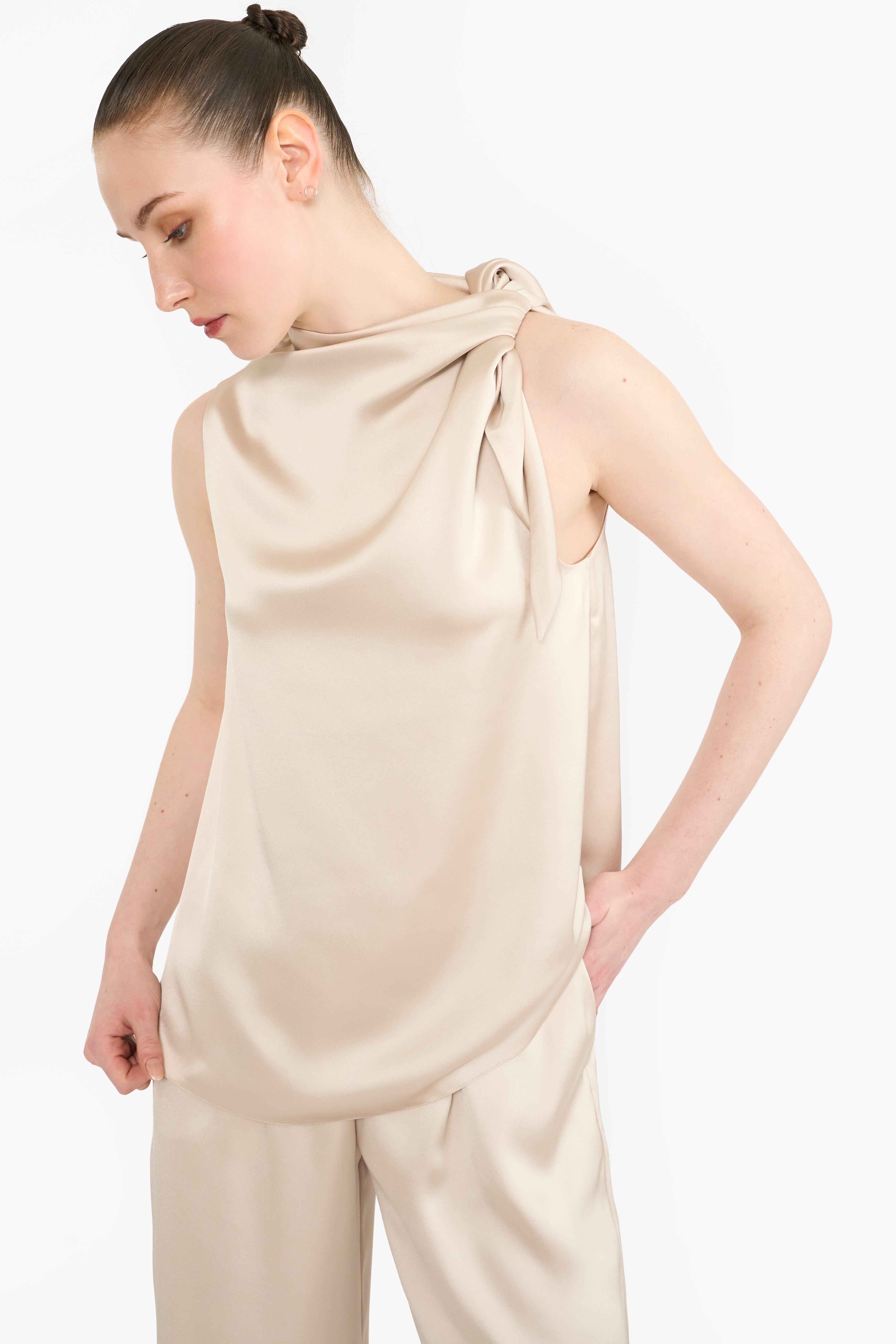 Knotted Shoulder Halter Co-ord Set