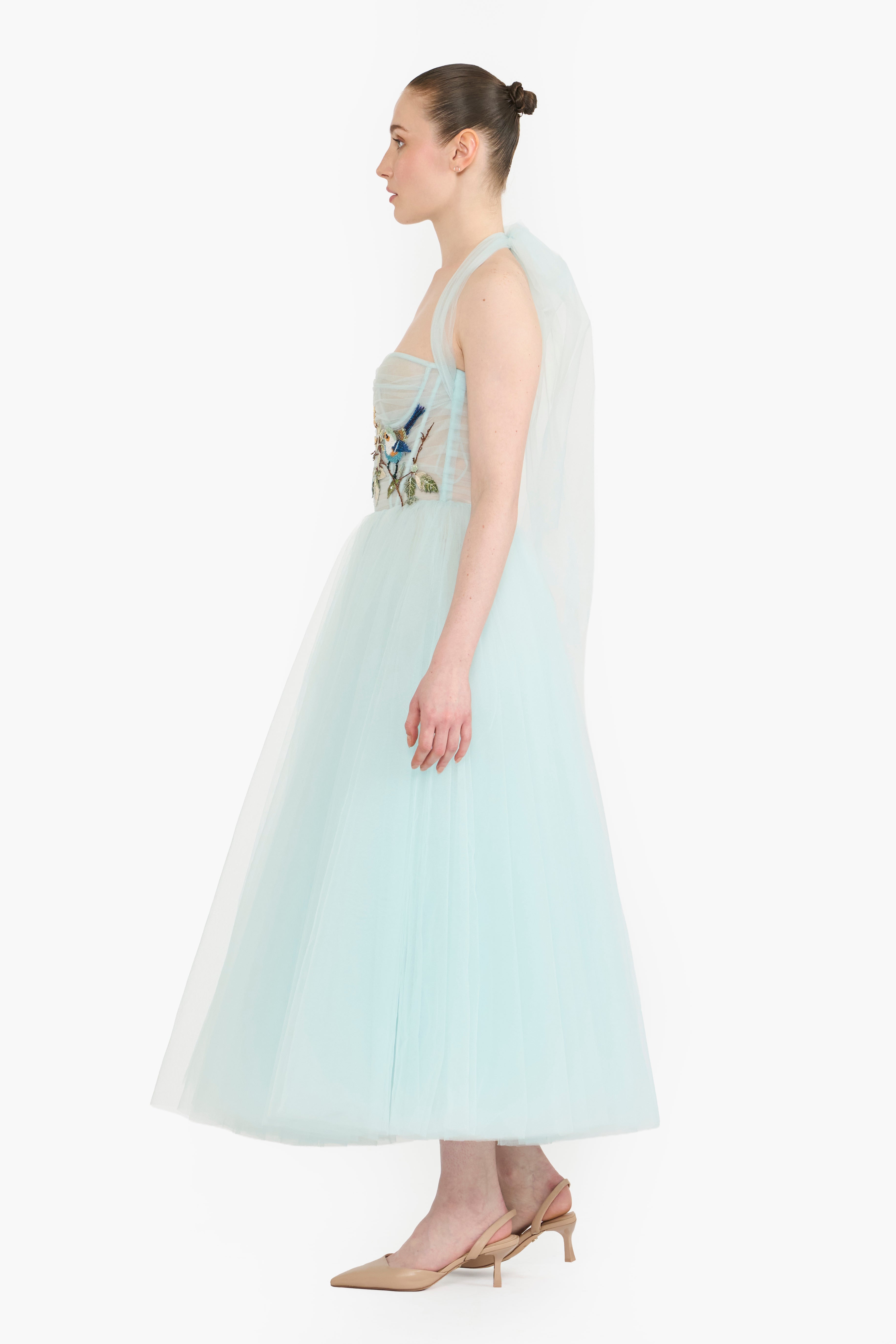 Halter Neck Tulle Midi