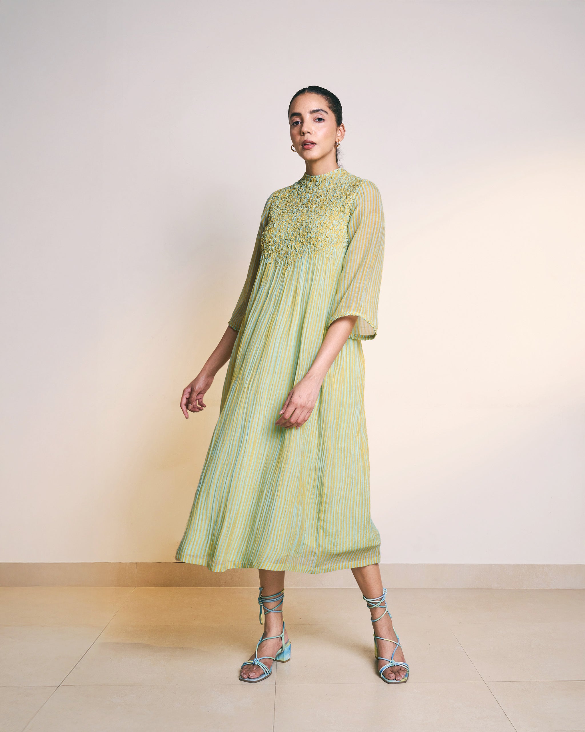 Yellow Striped Sianne Dress