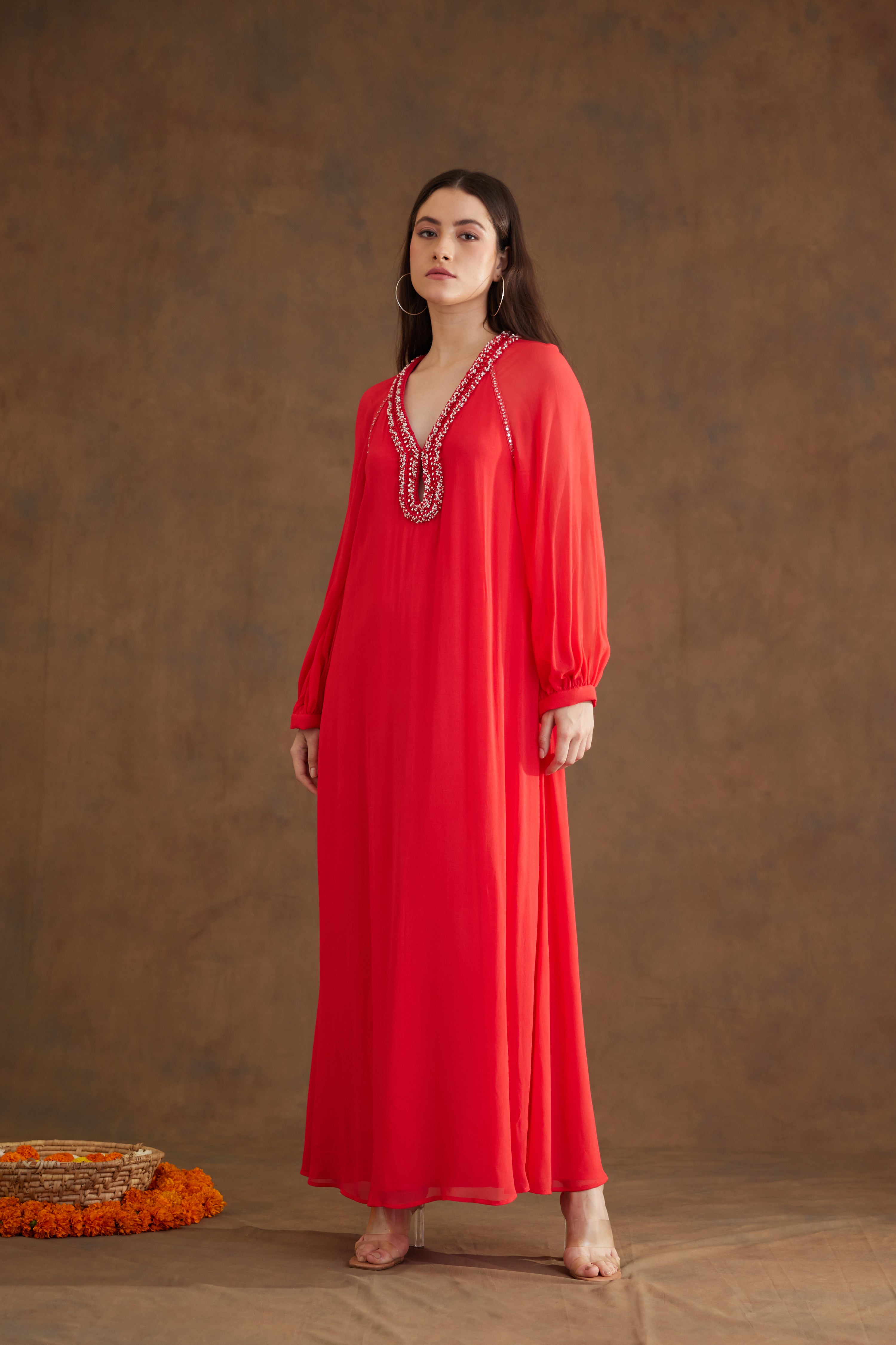 Coral Maxi Dress