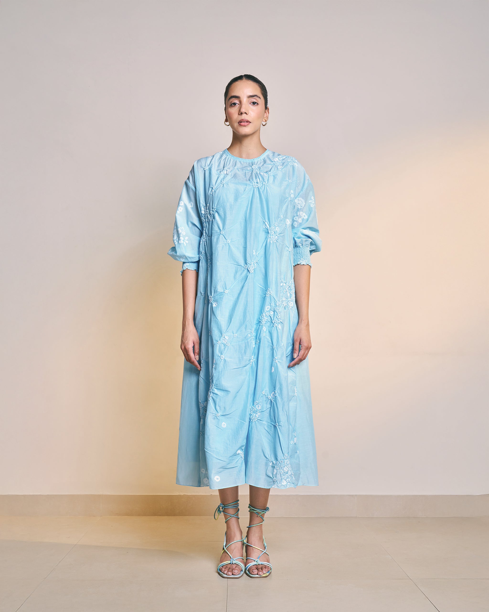 Ice Blue Column Dress