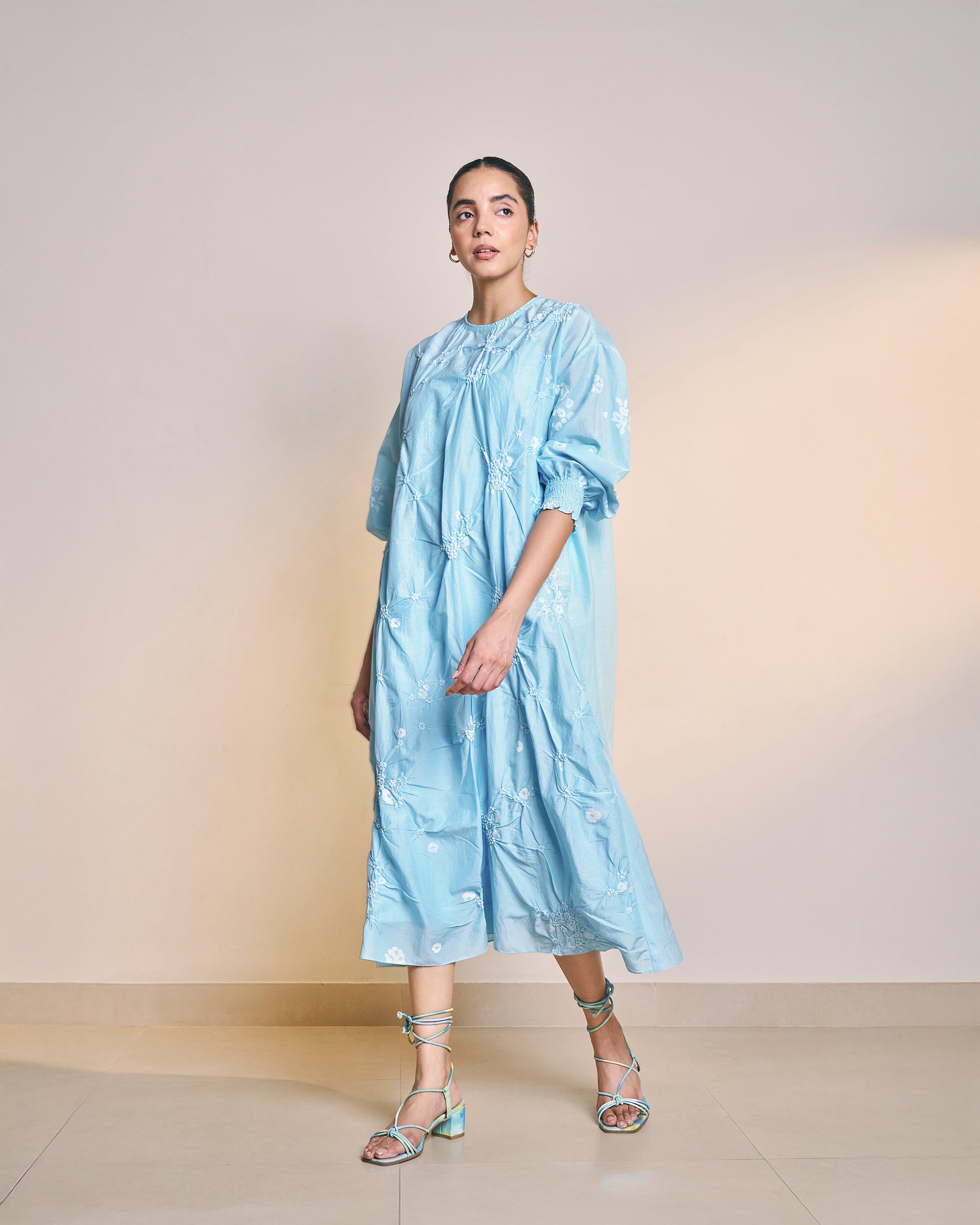 Ice Blue Column Dress