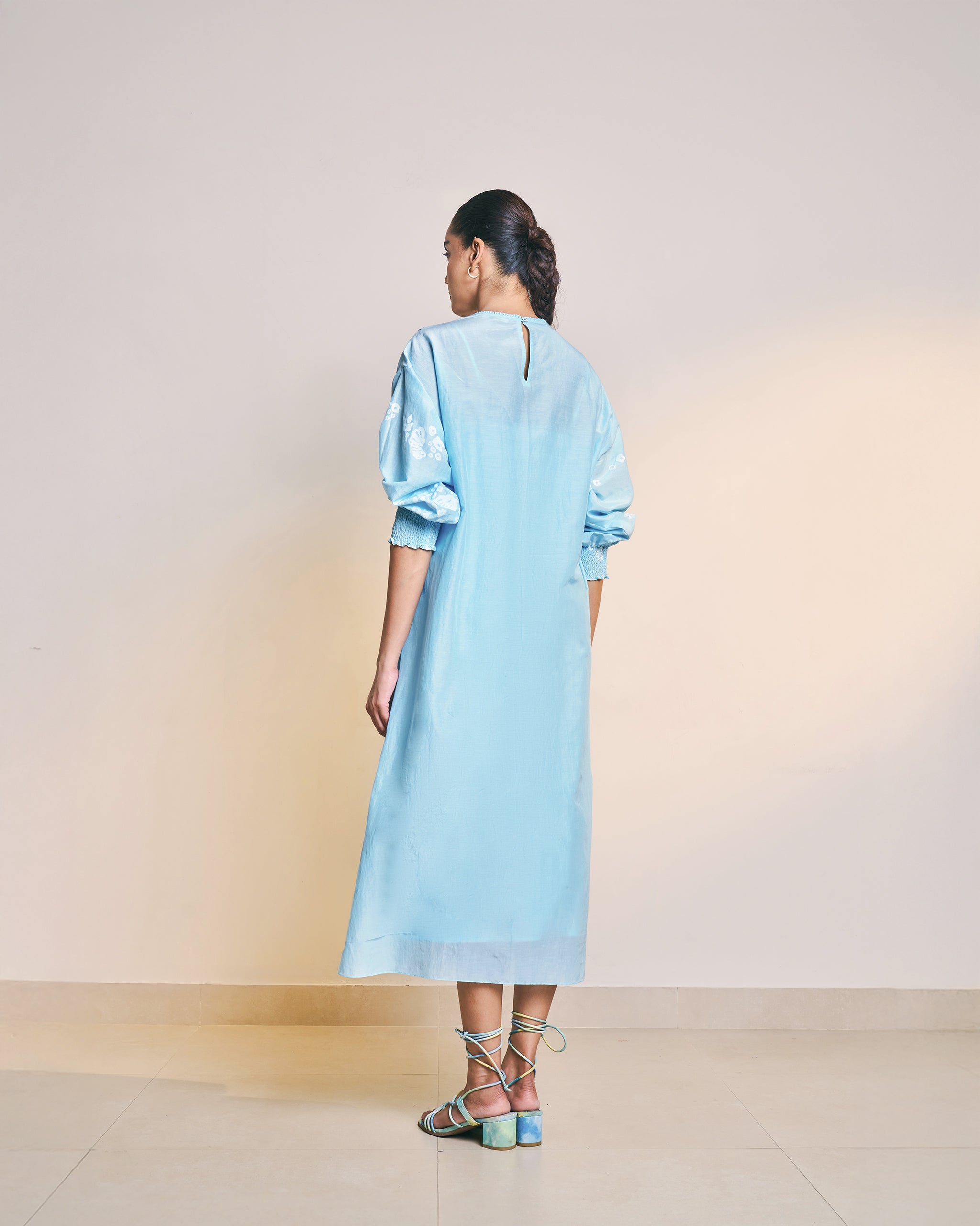 Ice Blue Column Dress