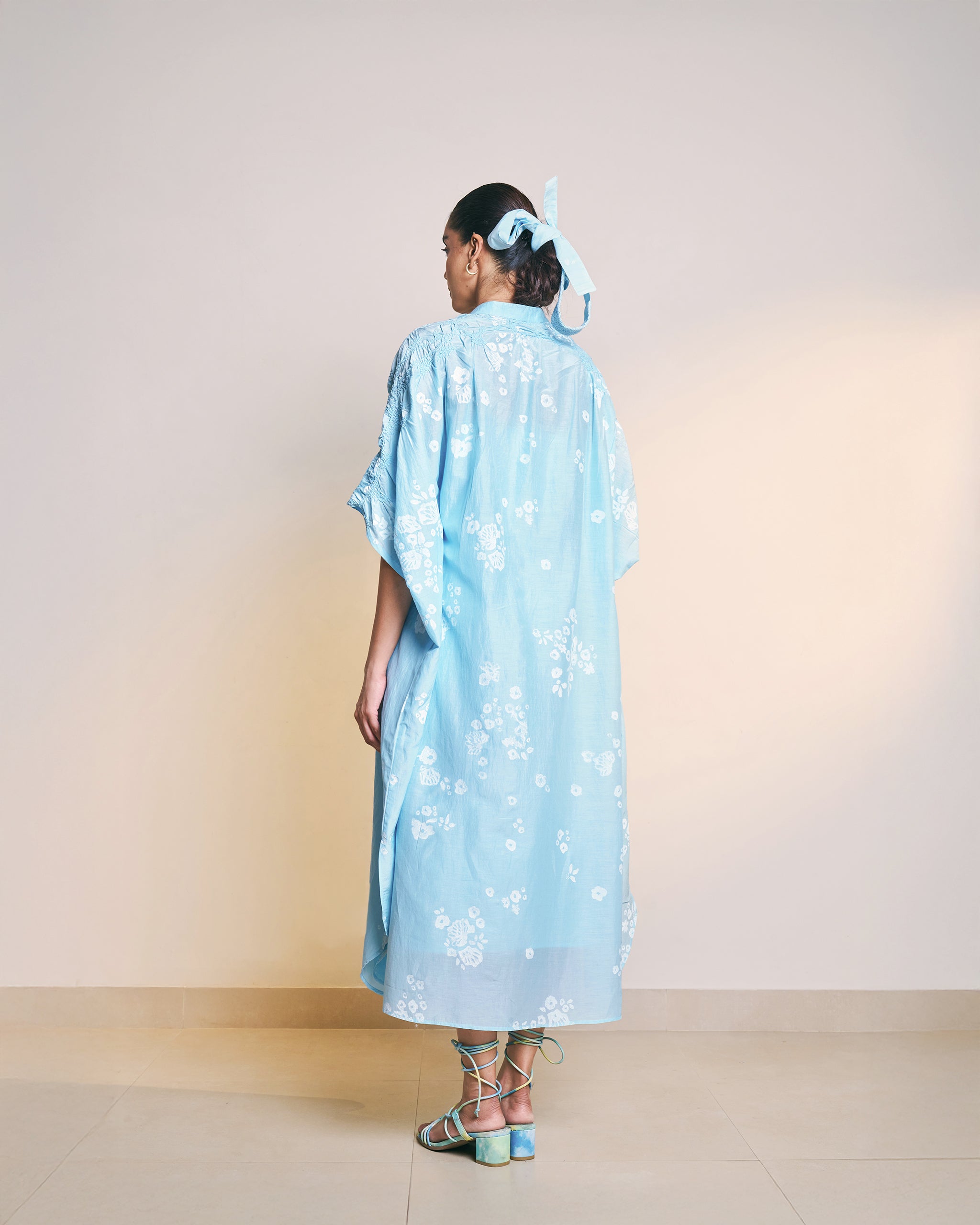 Ice Blue Mistfall Kaftan Dress
