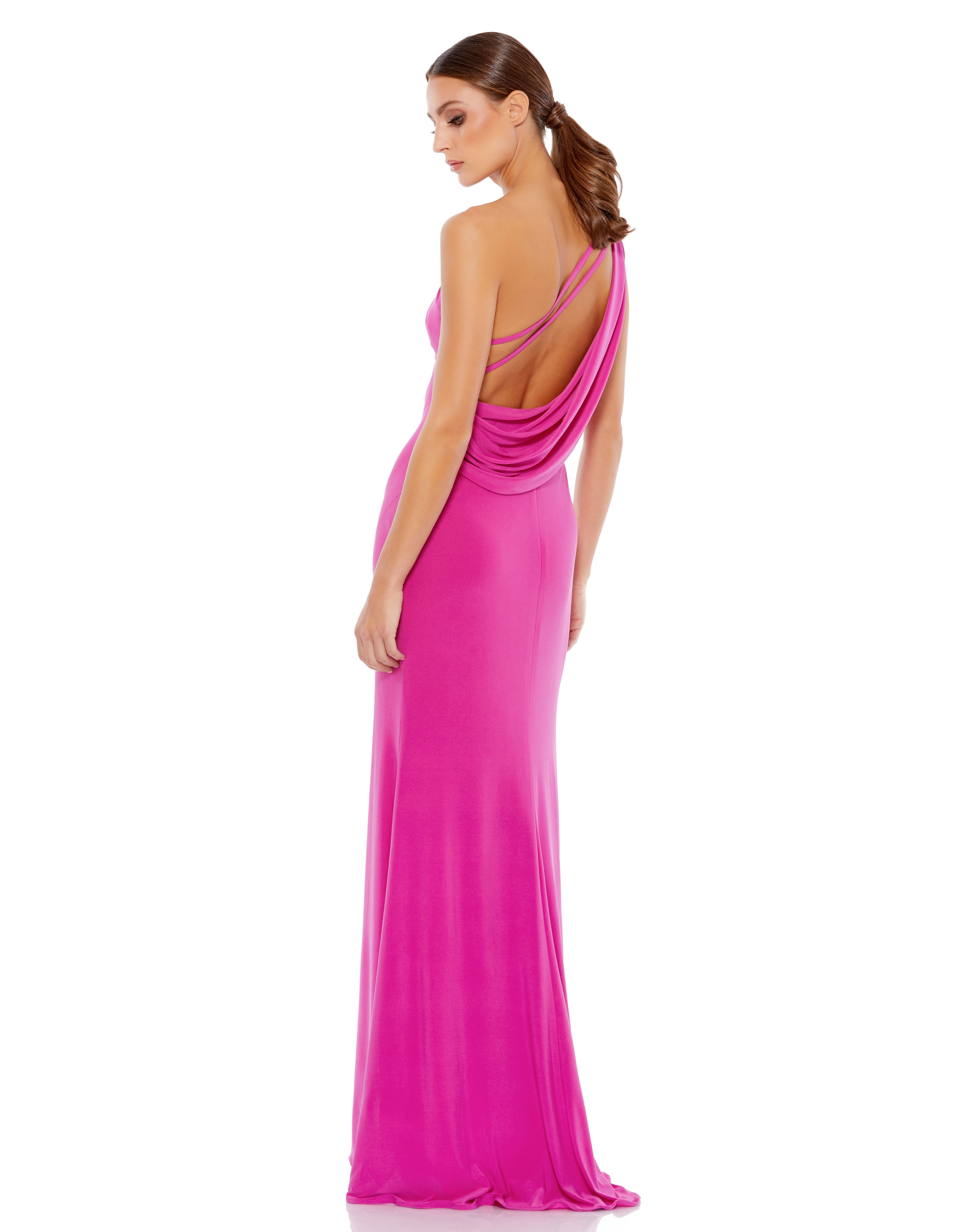 One Shoulder Long Slit Dress