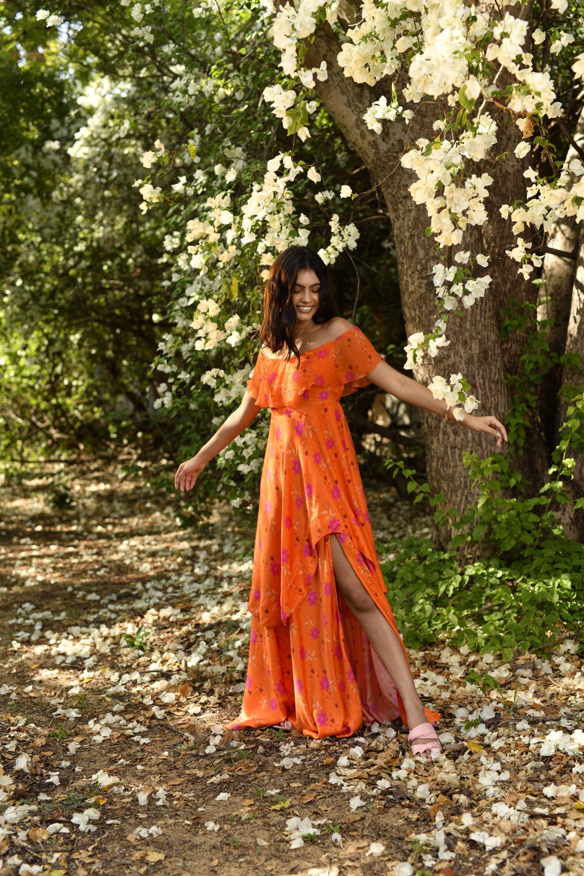 Saffron Ruffled Maxi Dress