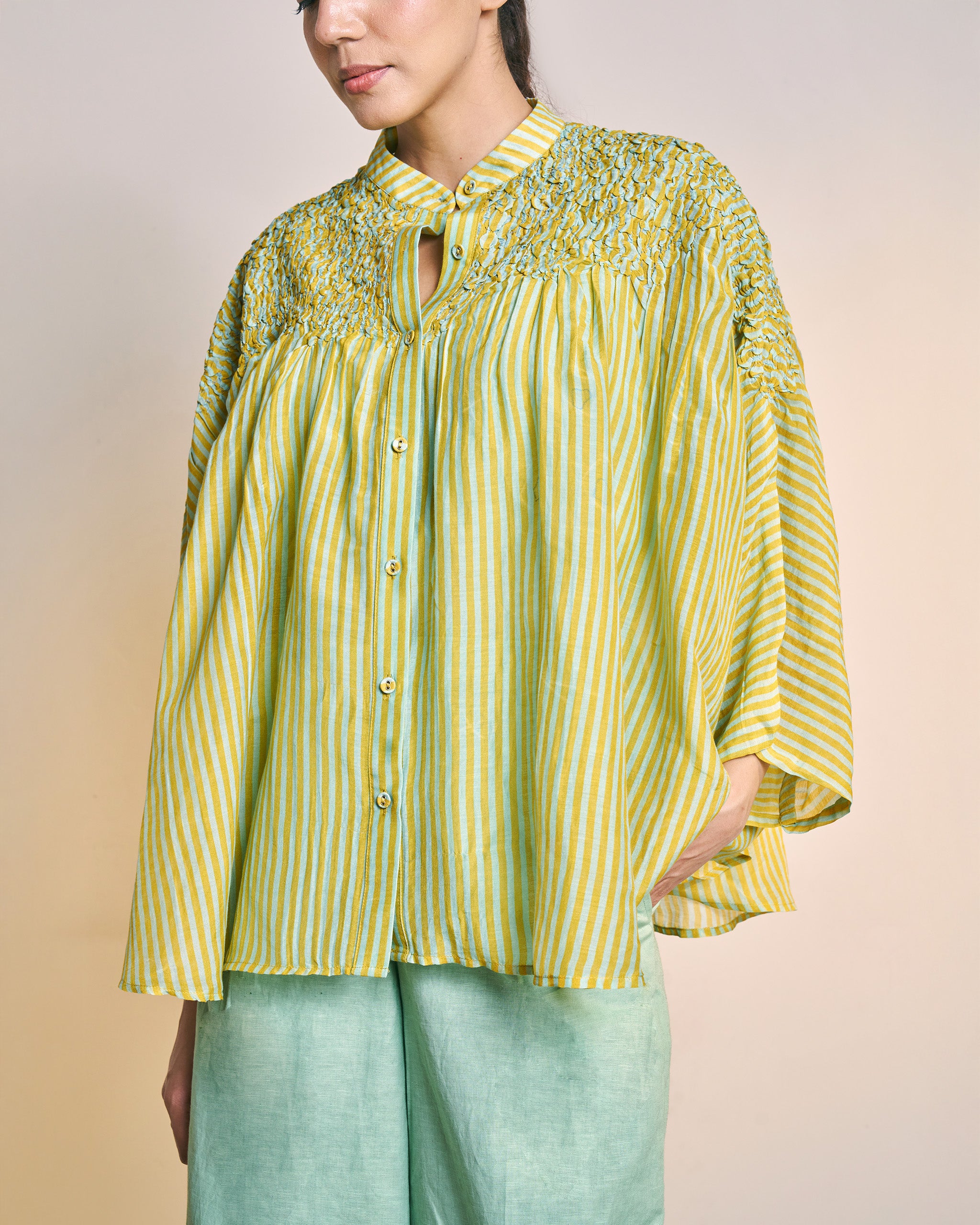 Yellow Stripe Bianca Shirt