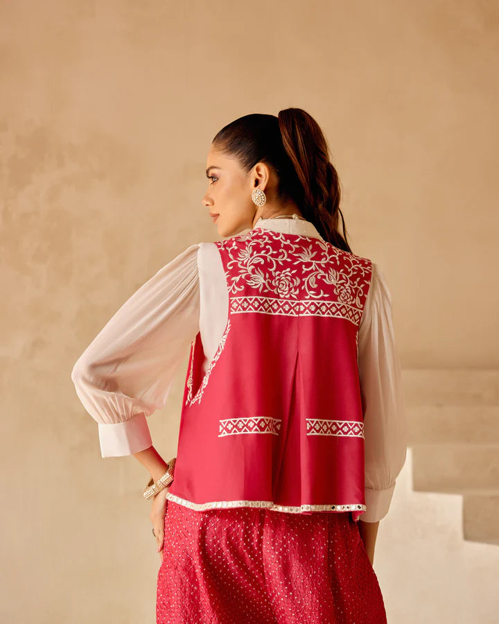 Parsi Gaara Asym Sleeveless Jacket