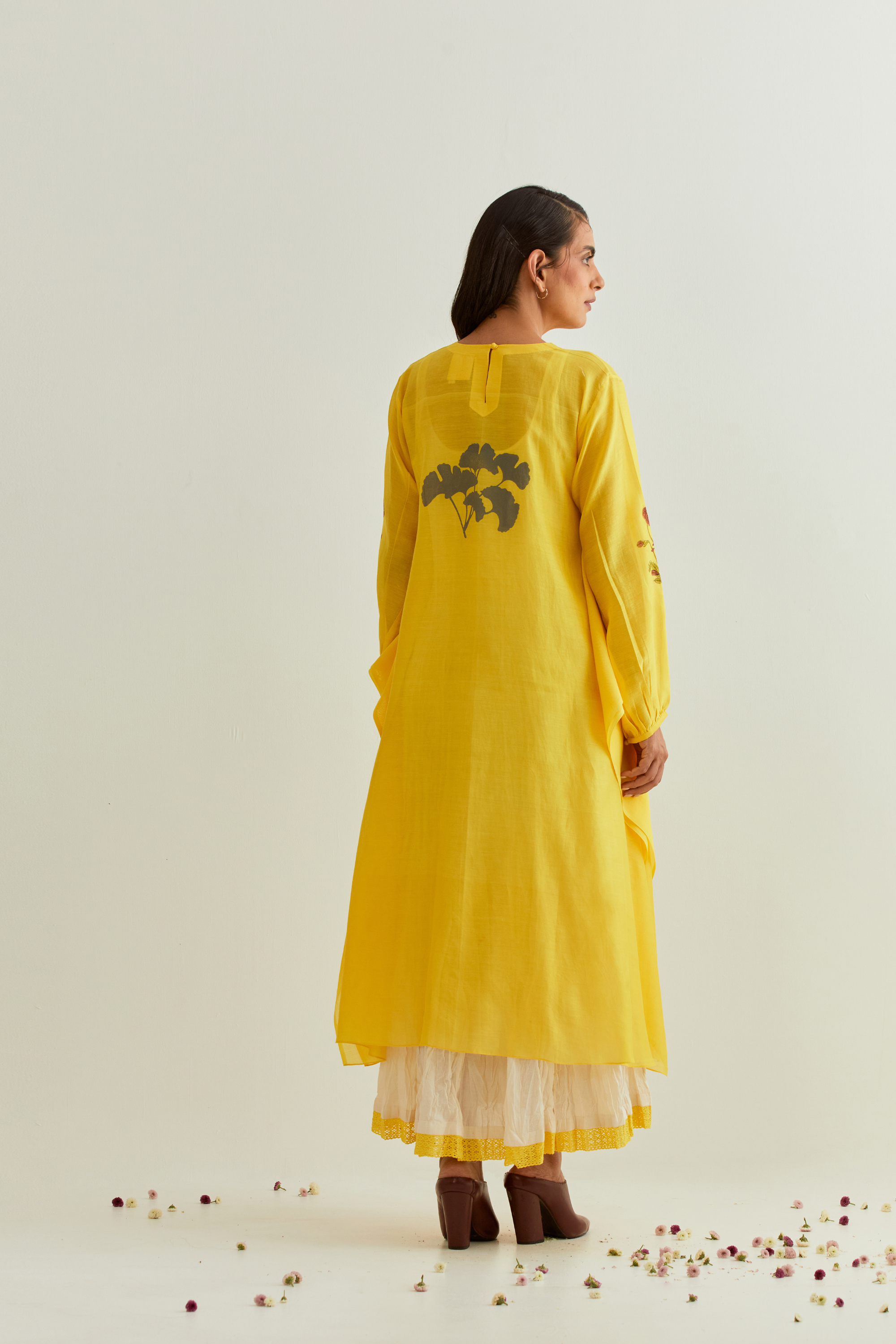 Chanderi Yellow Dress