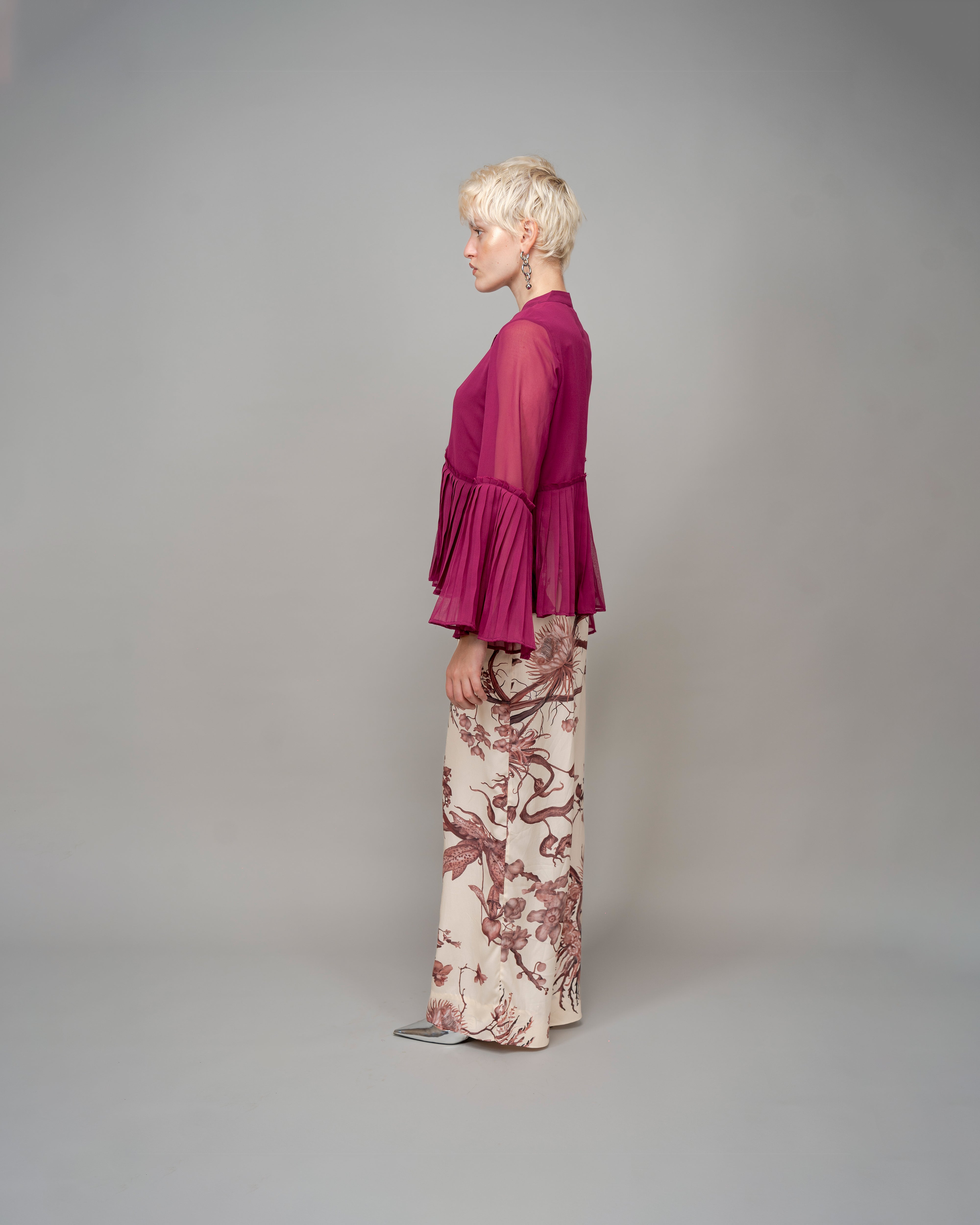 Garden Print Pant In Apricot