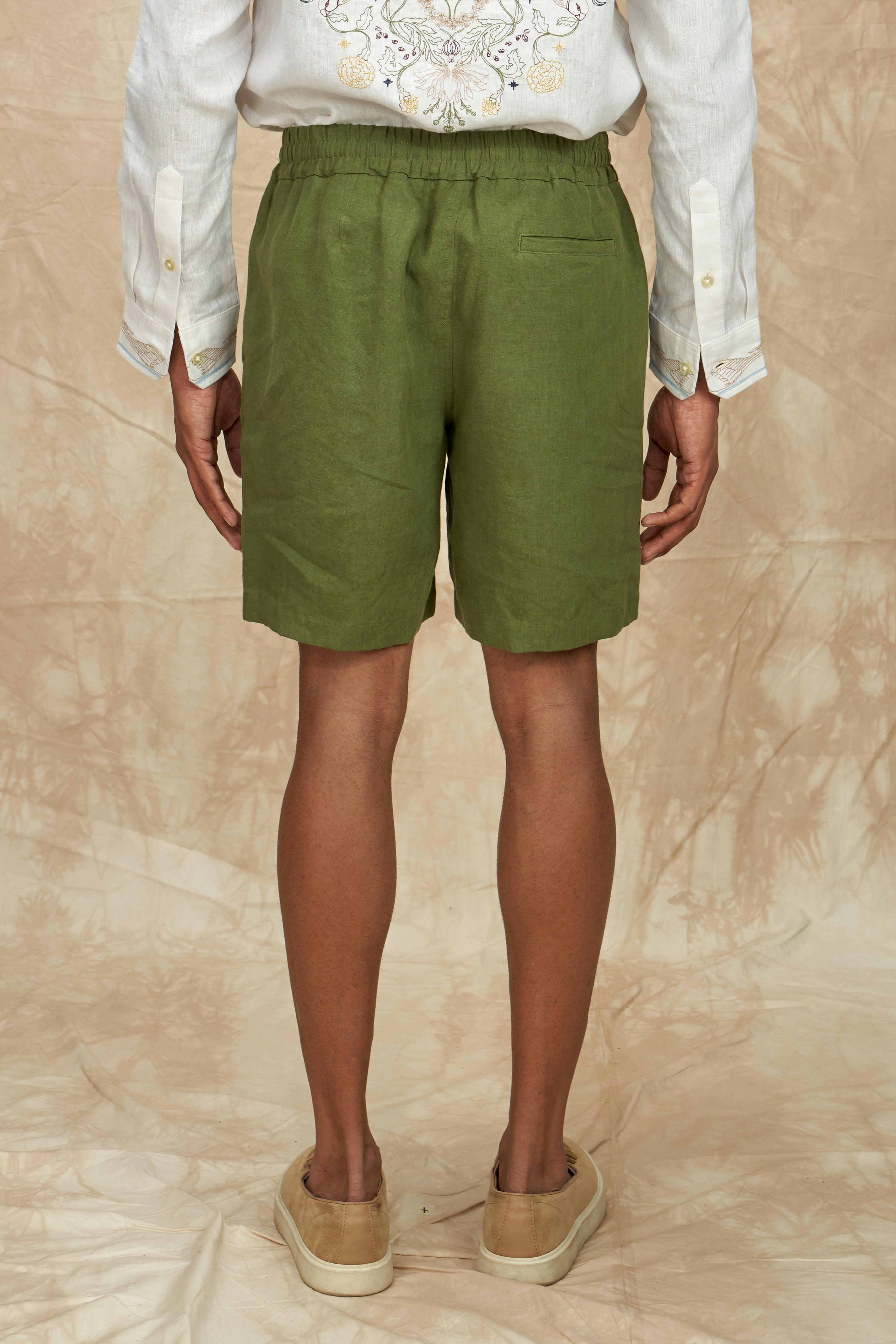 Elasticated Linen Shorts