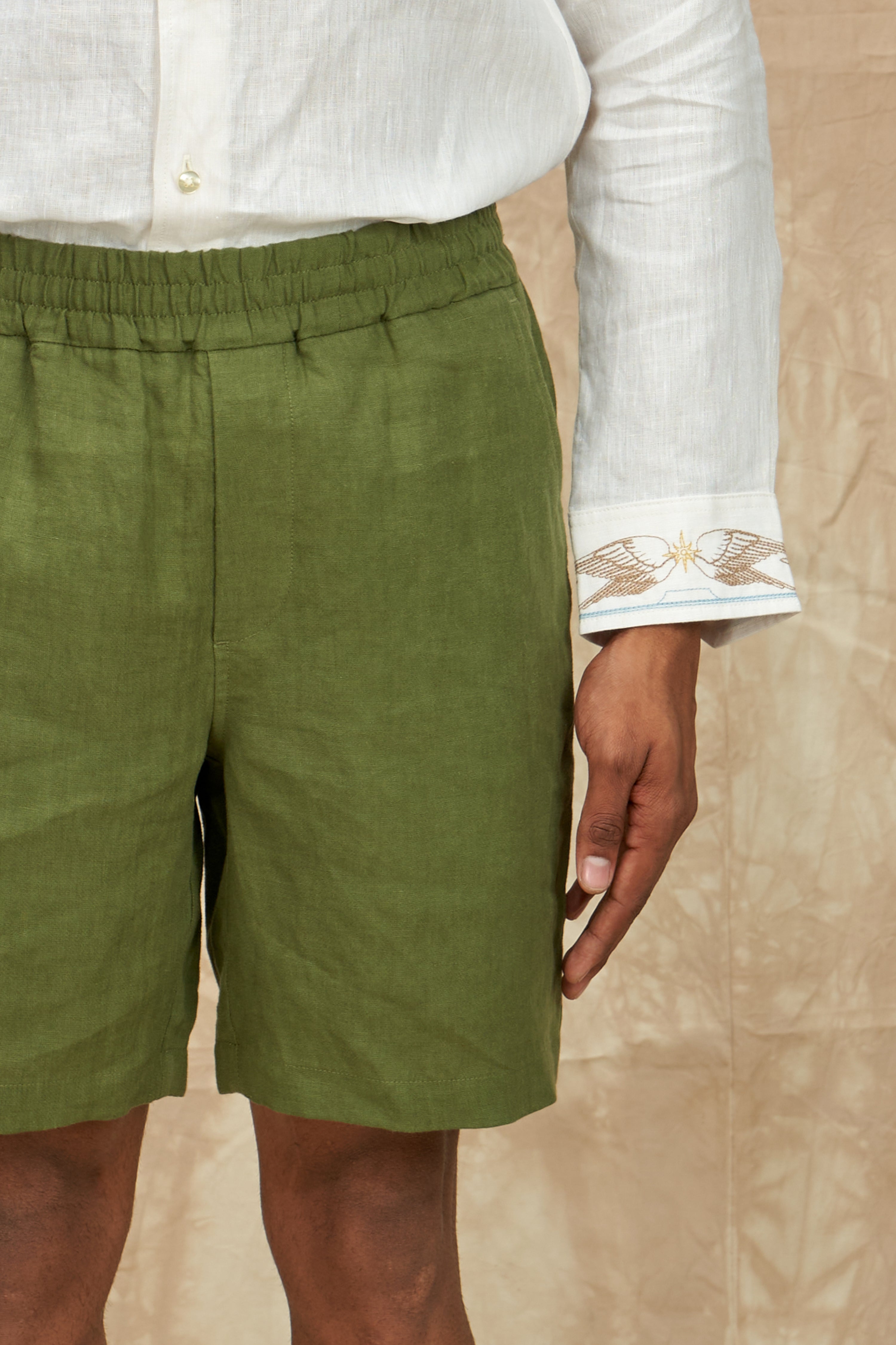 Elasticated Linen Shorts