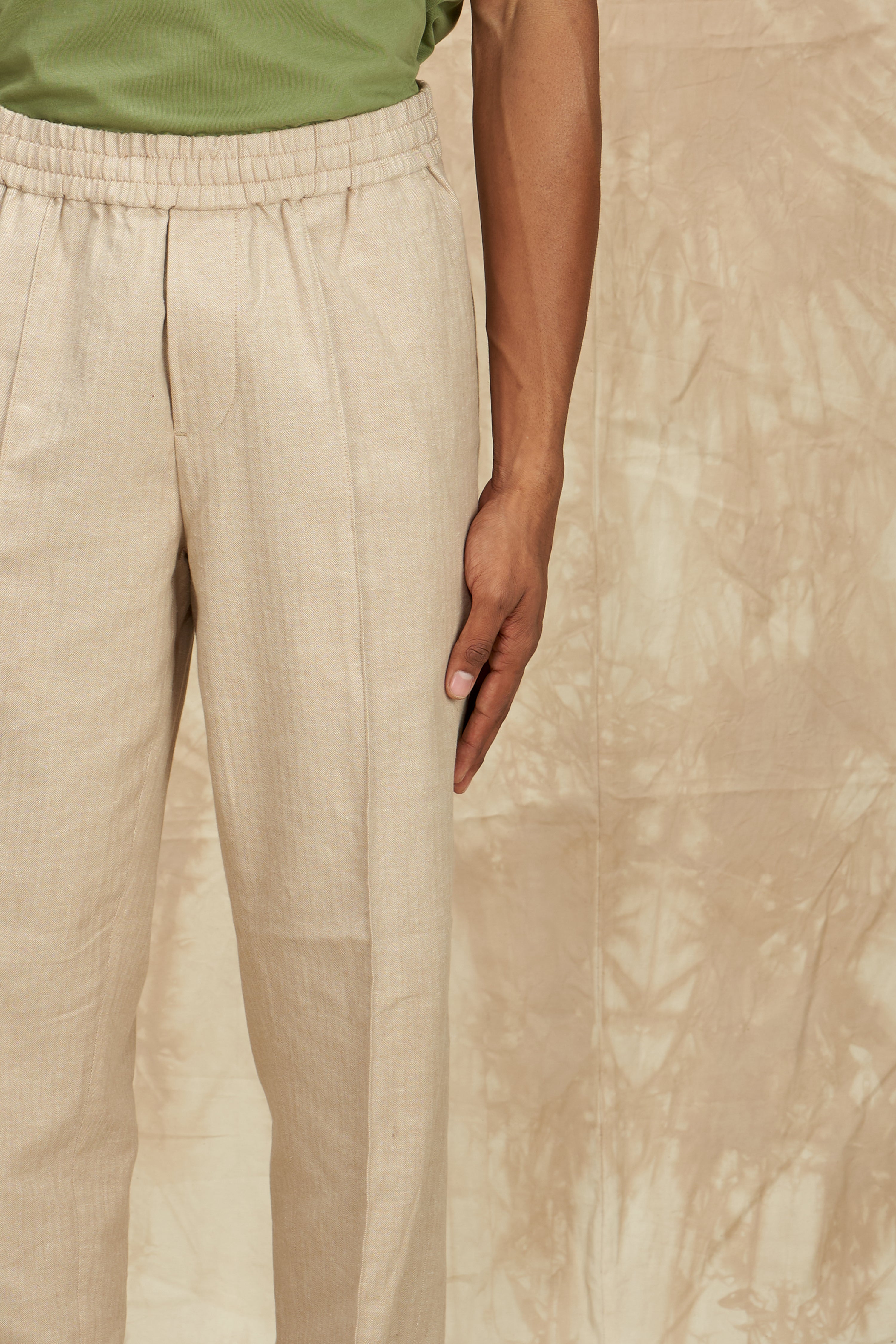 Elasticated Linen Trousers