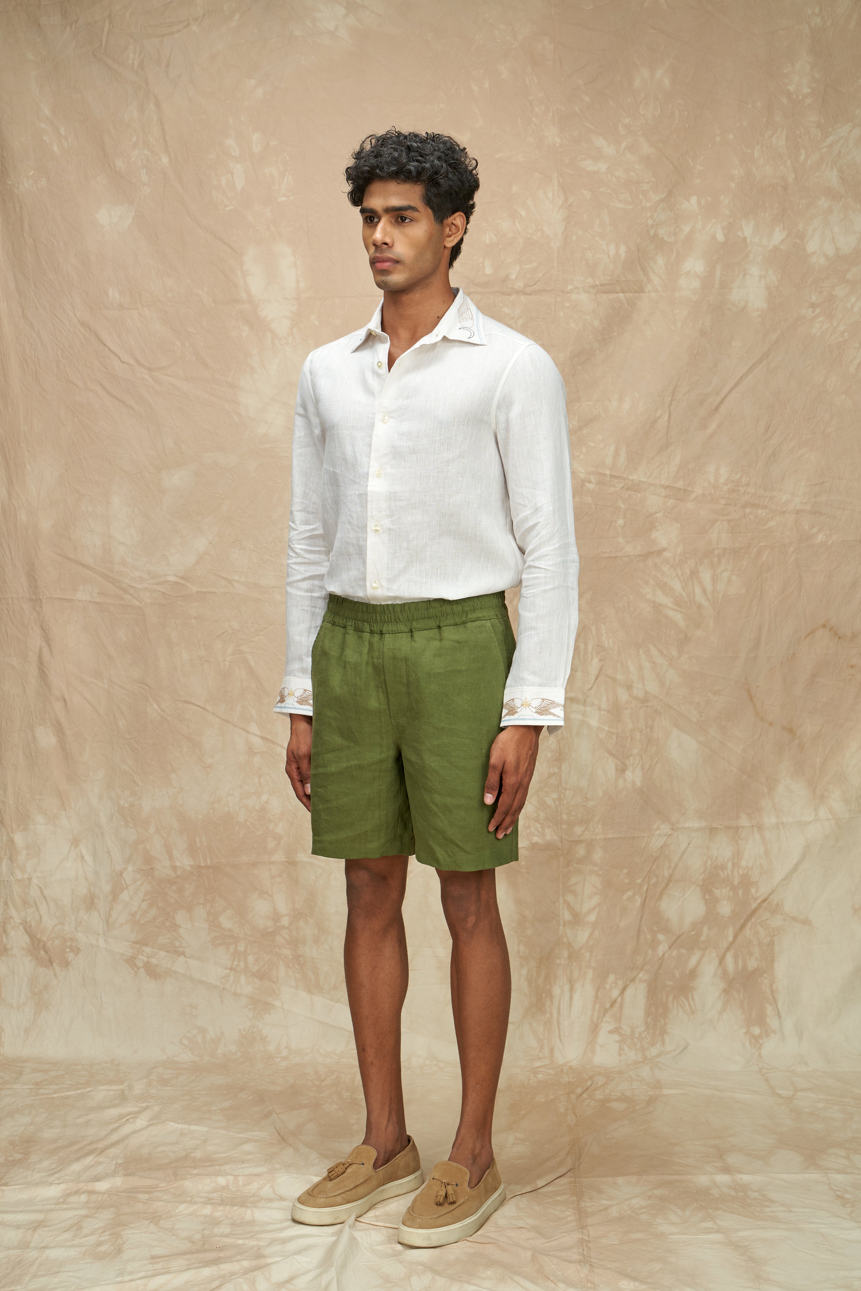 Elasticated Linen Shorts