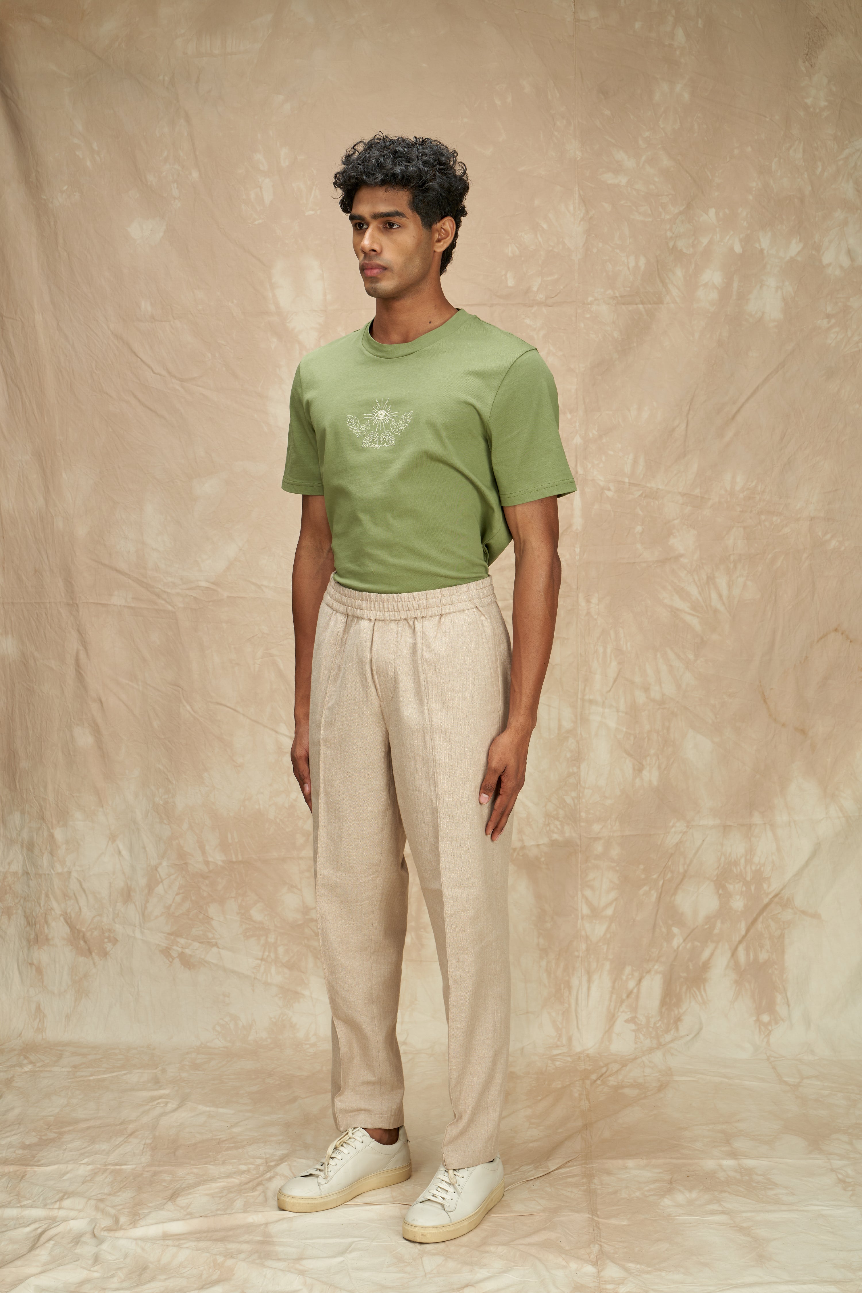 Elasticated Linen Trousers