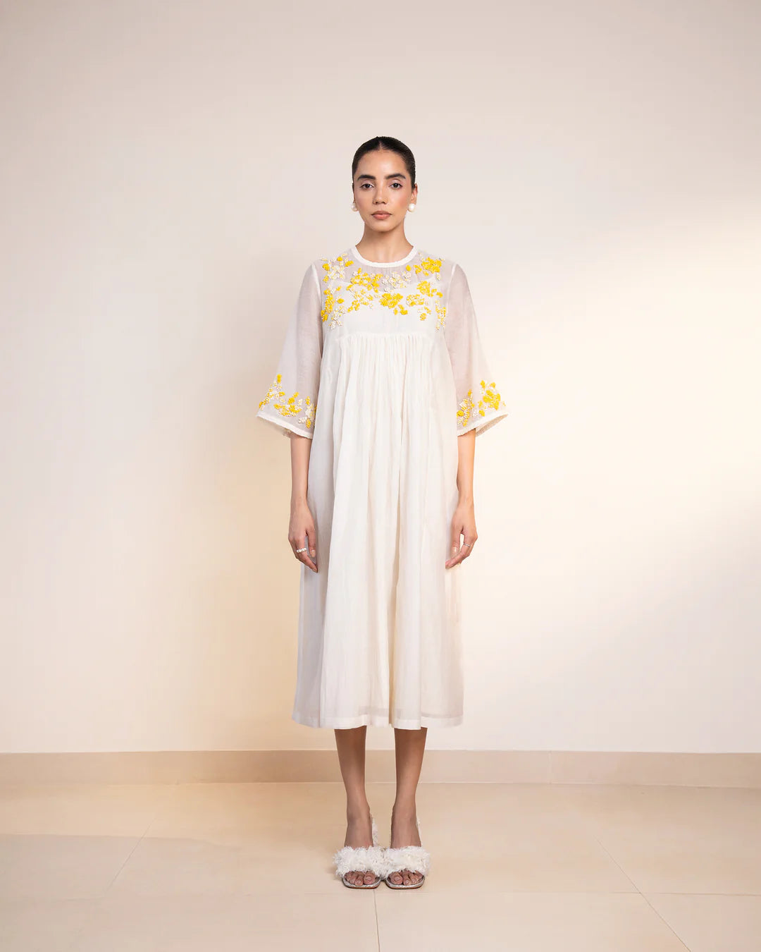 Off White Orchard Dress