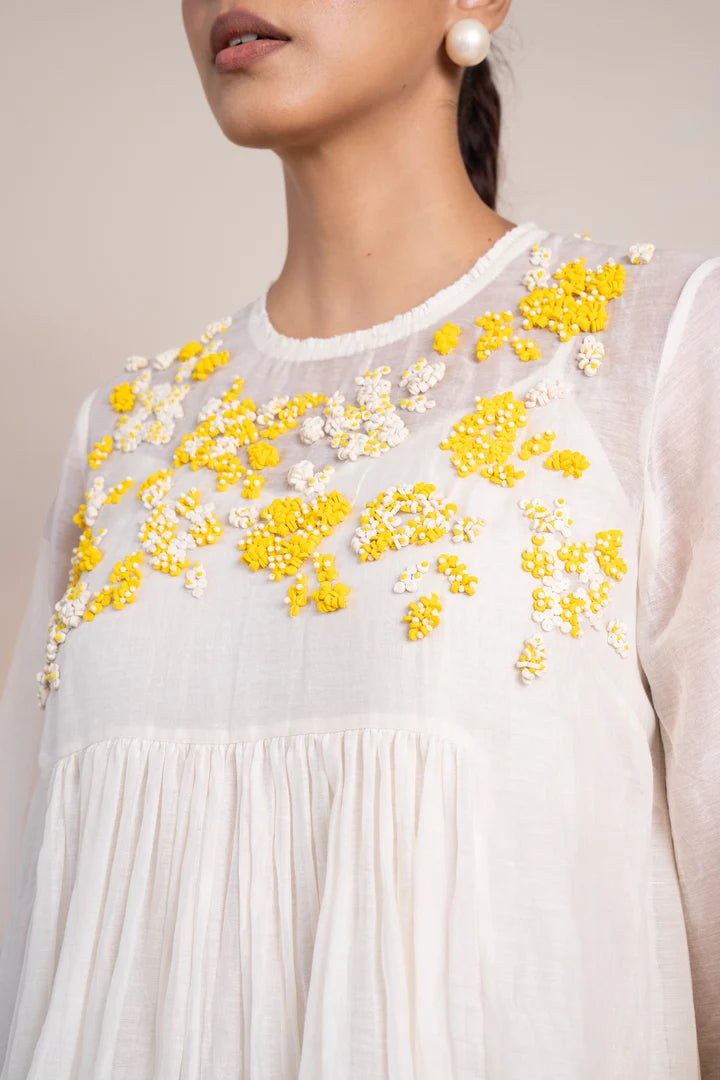Off White Orchard Dress