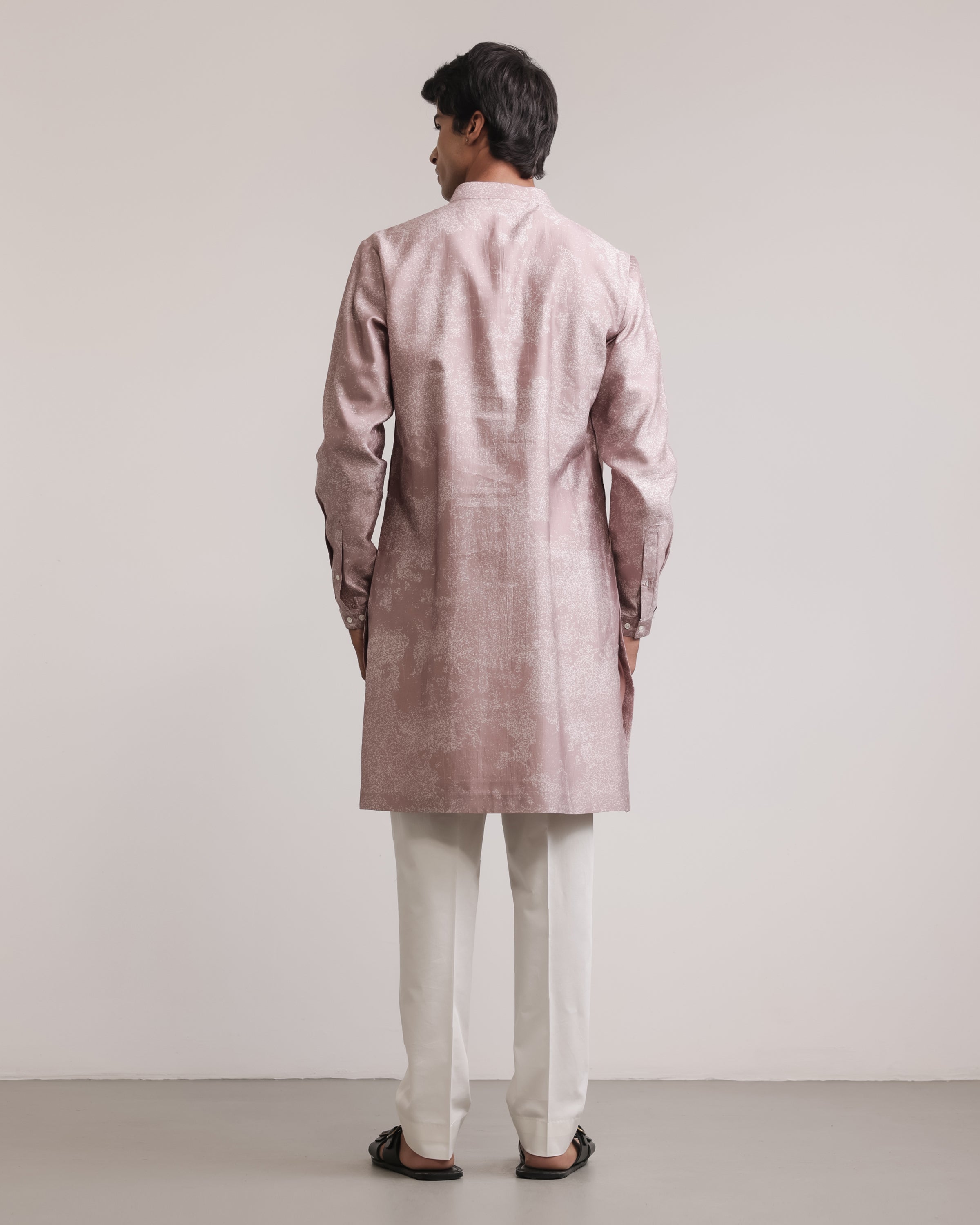 Dust Print Silk Kurta