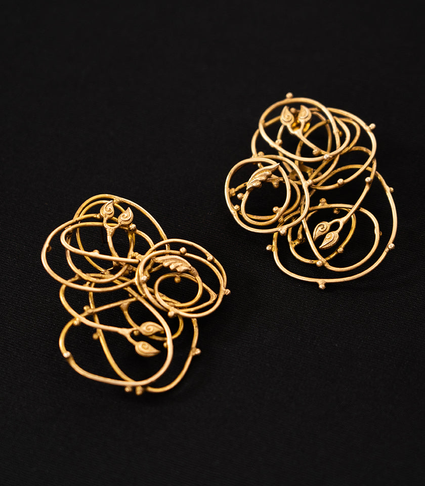 Twisted Stem Earrings