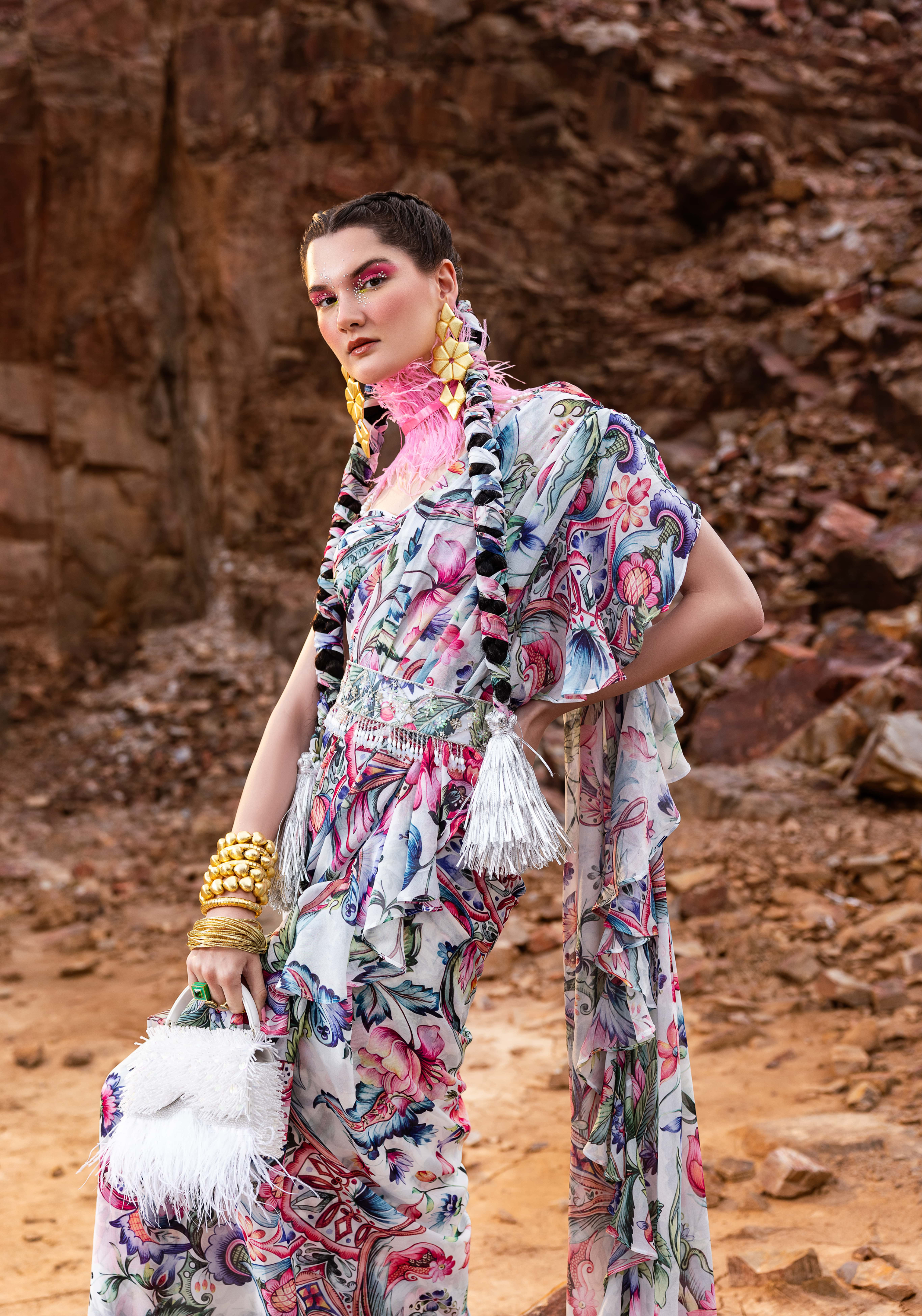 Drape Style Sari Set