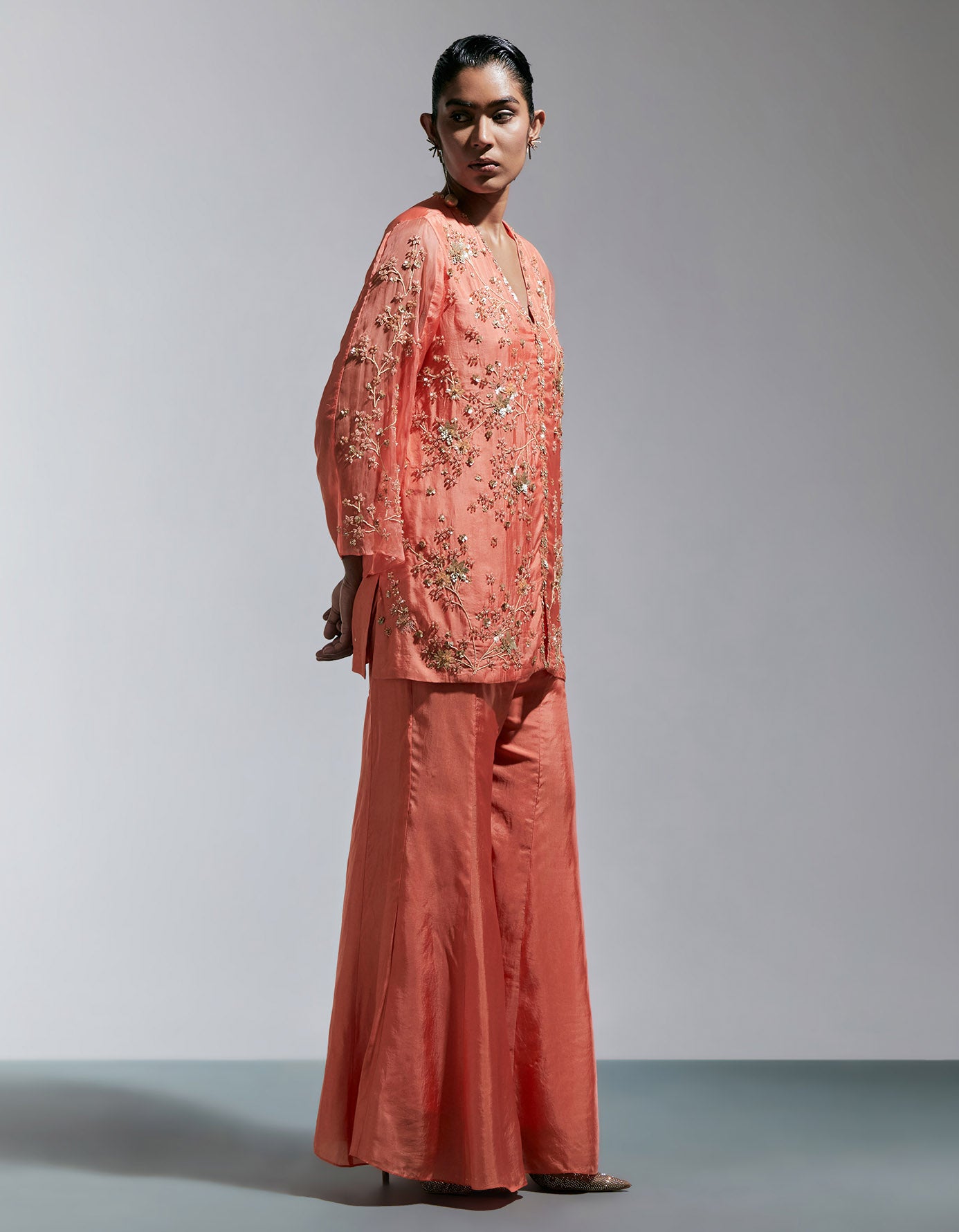 Vermillion Sharara Set