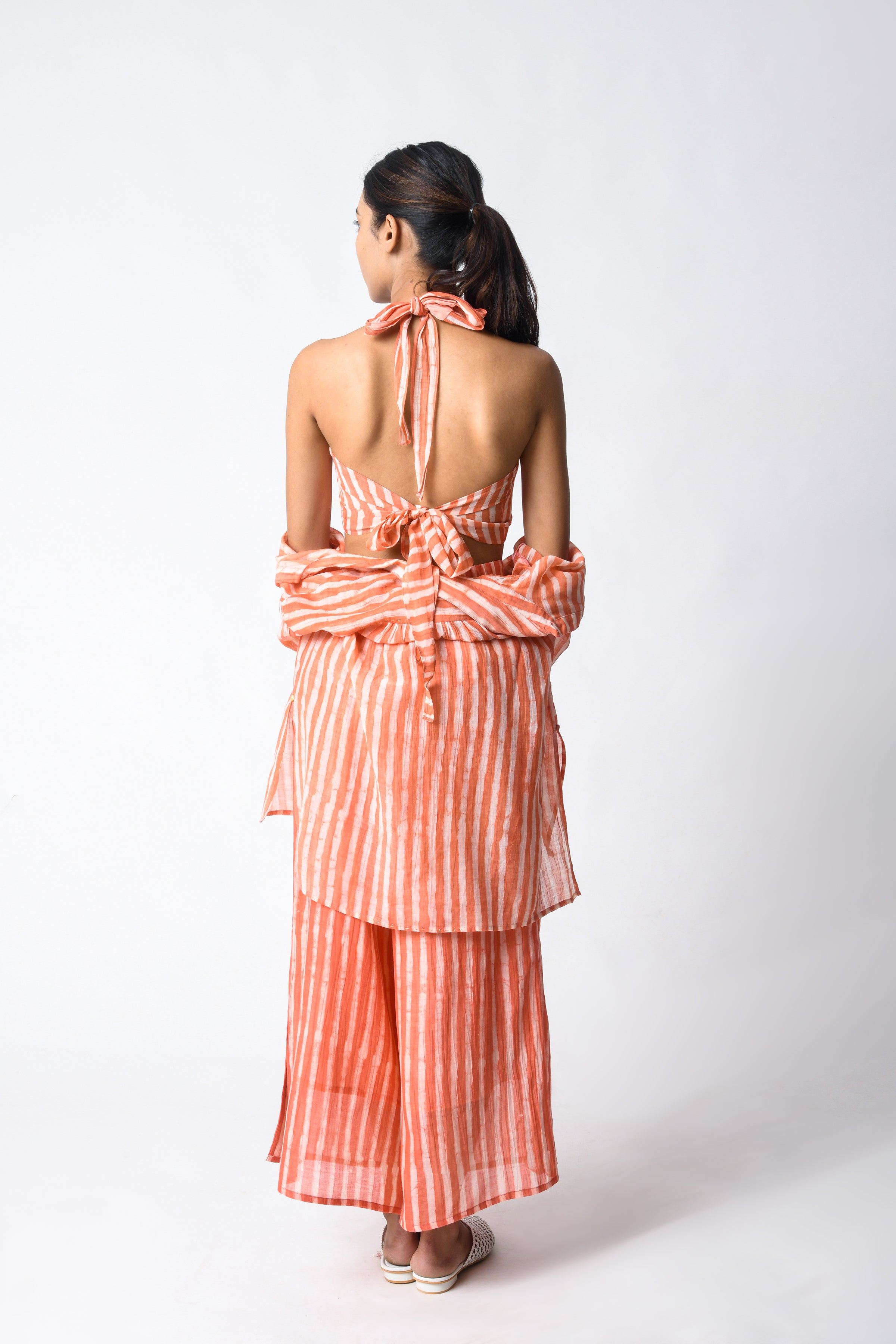 Coral Shirt Cord Set