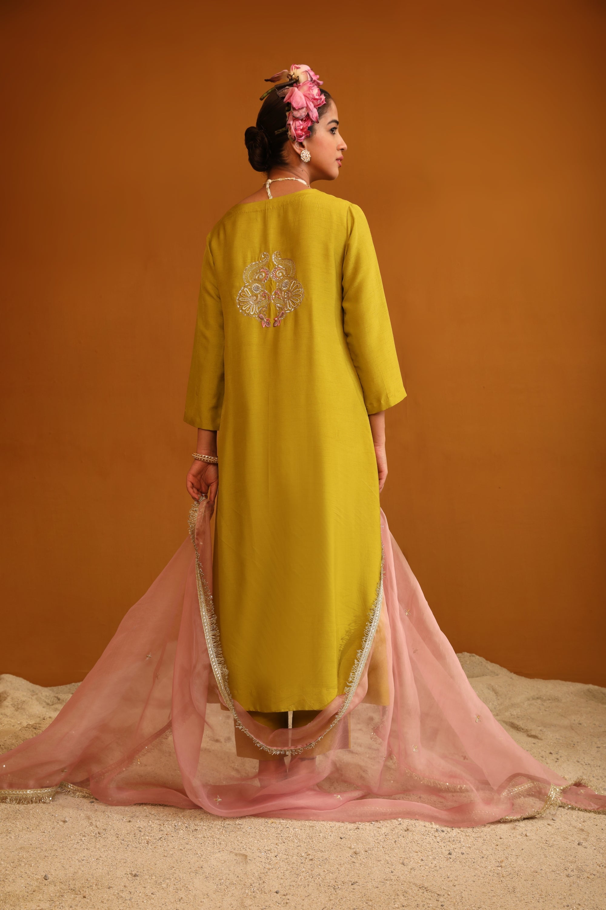 Firoza Kurta Set - Pear Green