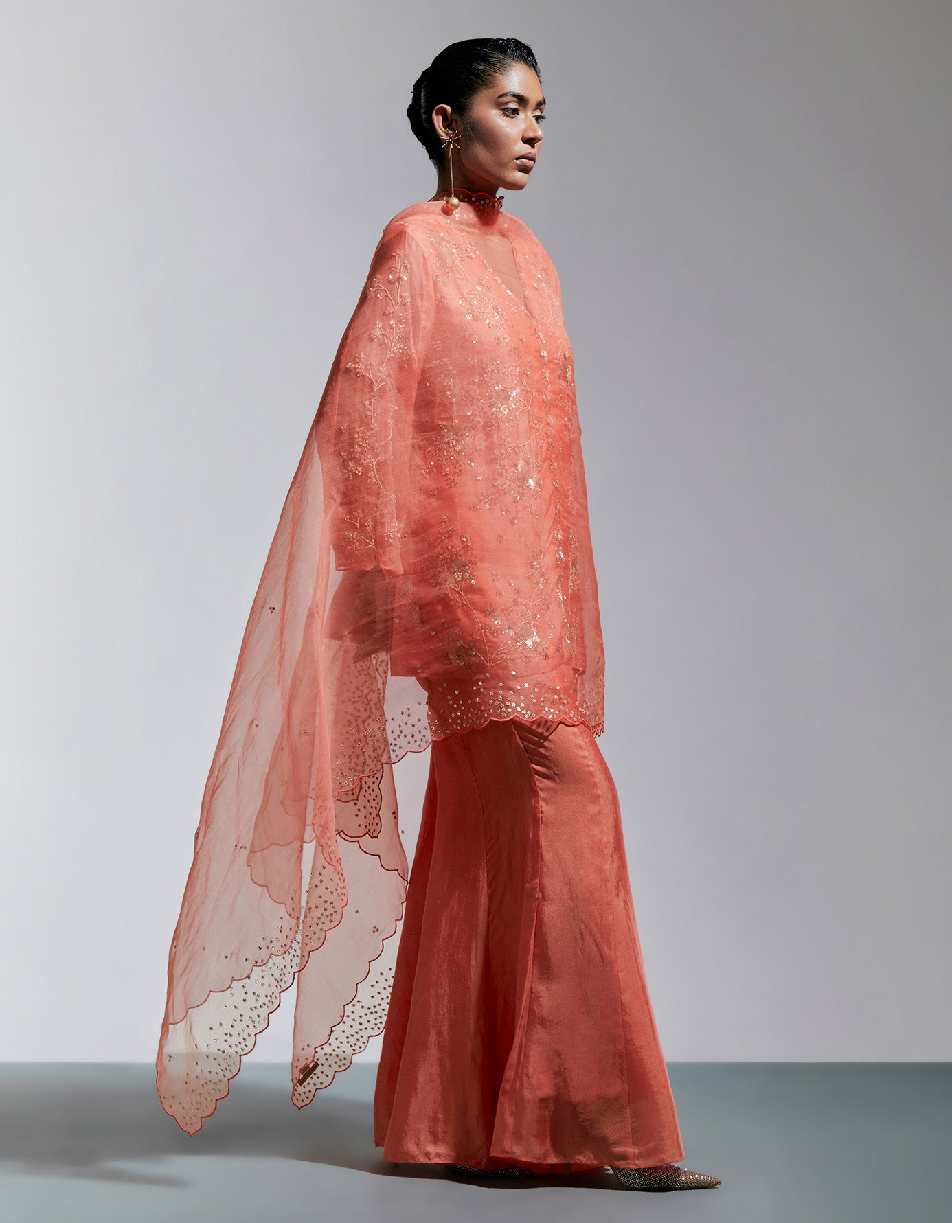 Vermillion Sharara Set