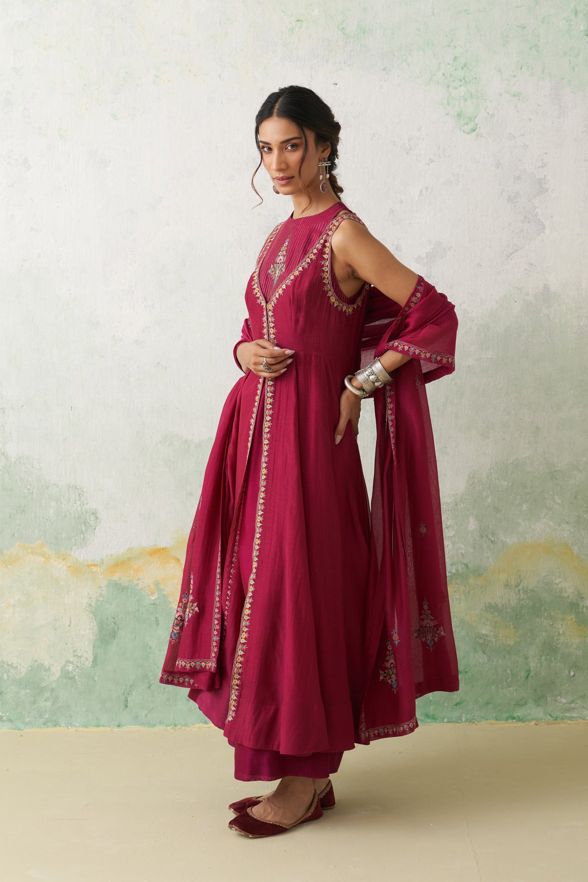 Hot Pink Anarkali Set