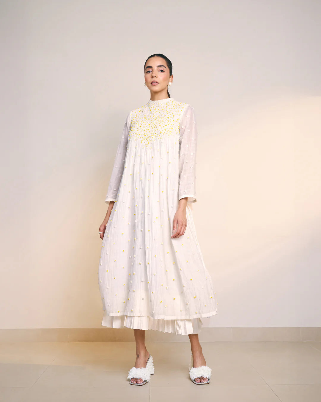 Off White Flicker Dress