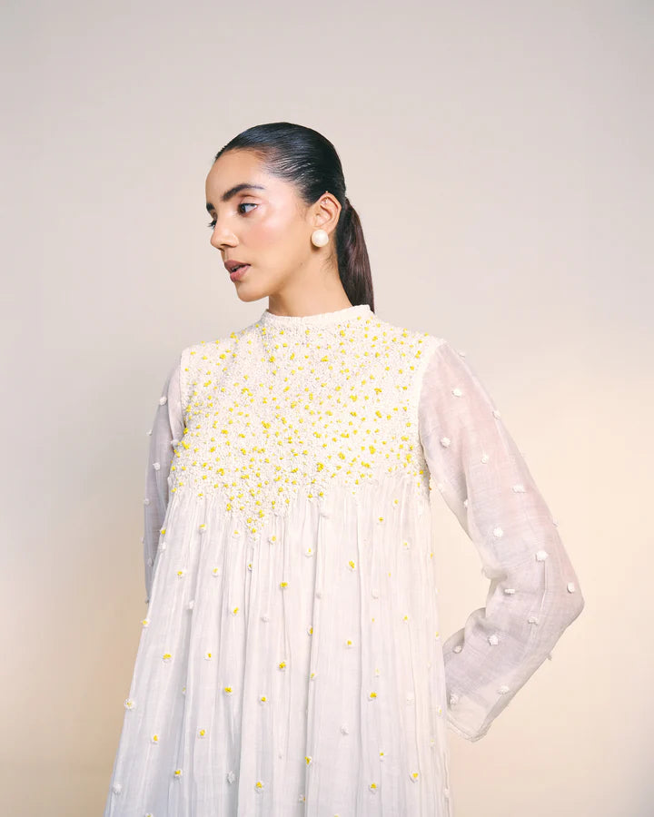Off White Flicker Dress