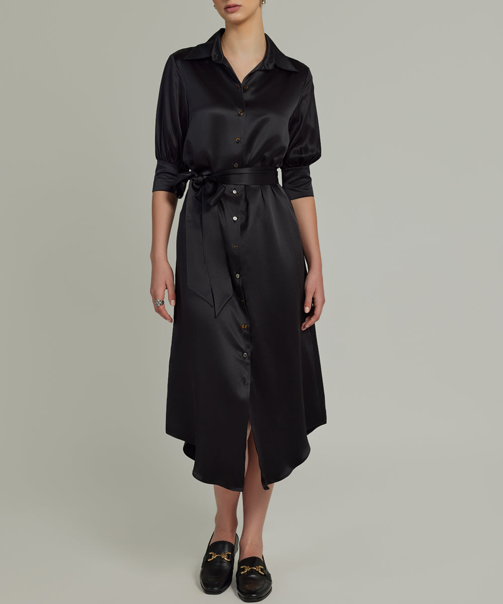 Silk Shirt Dress