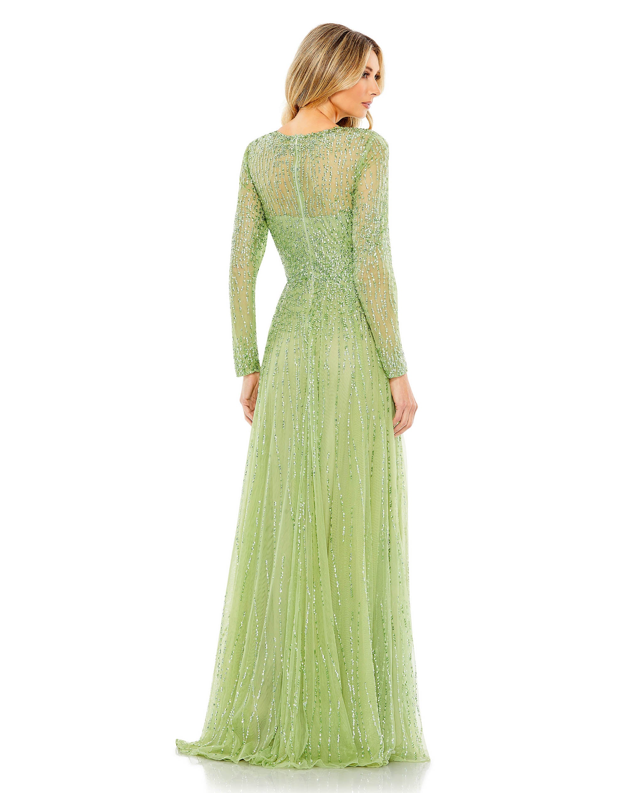 Green Flared Gown