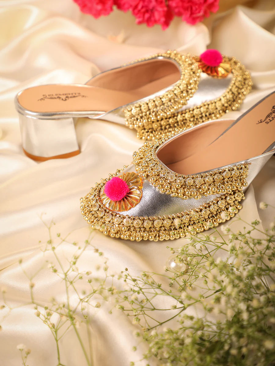 Gold Ghungroo Crown Heel