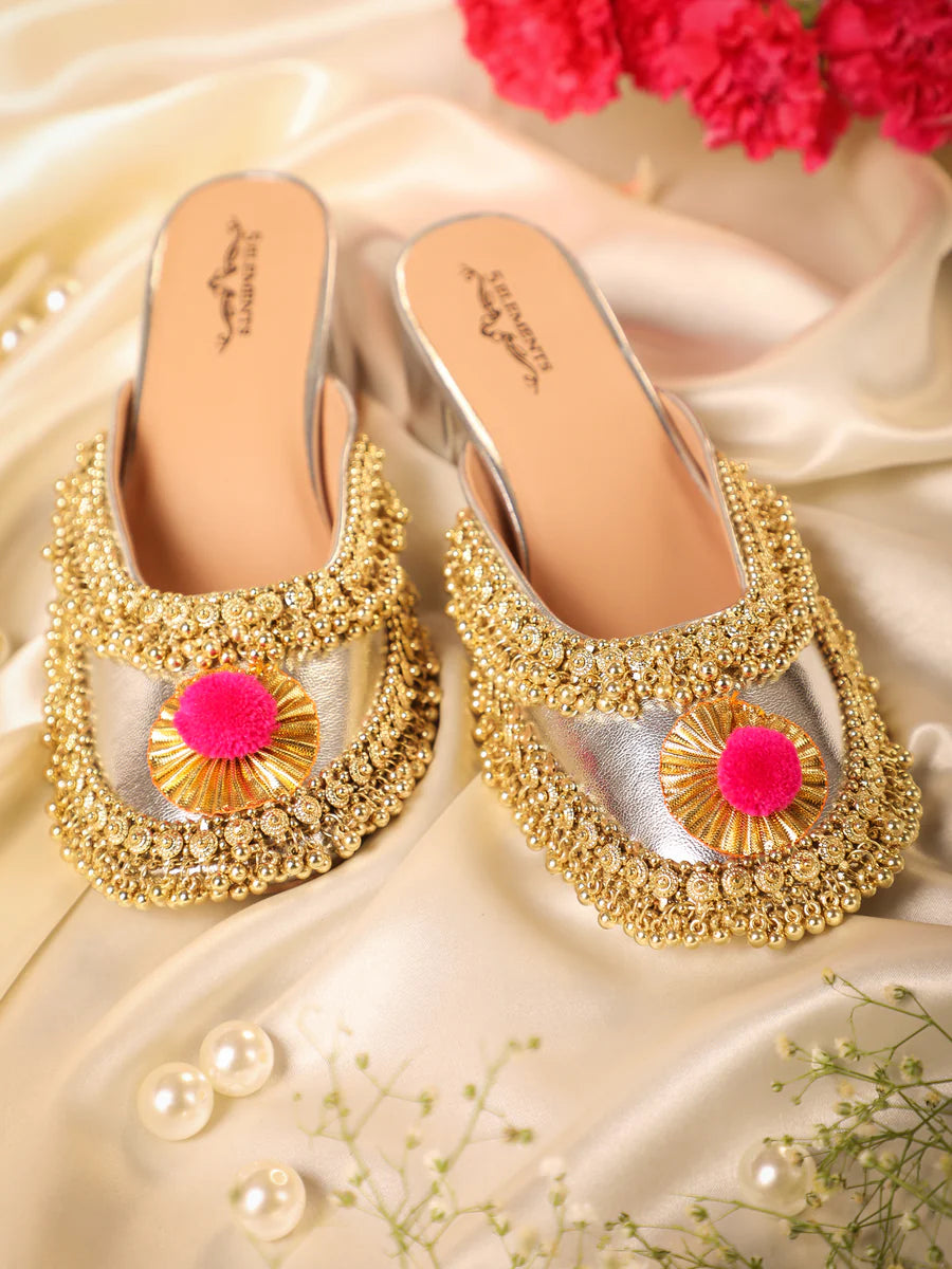 Gold Ghungroo Crown Heel