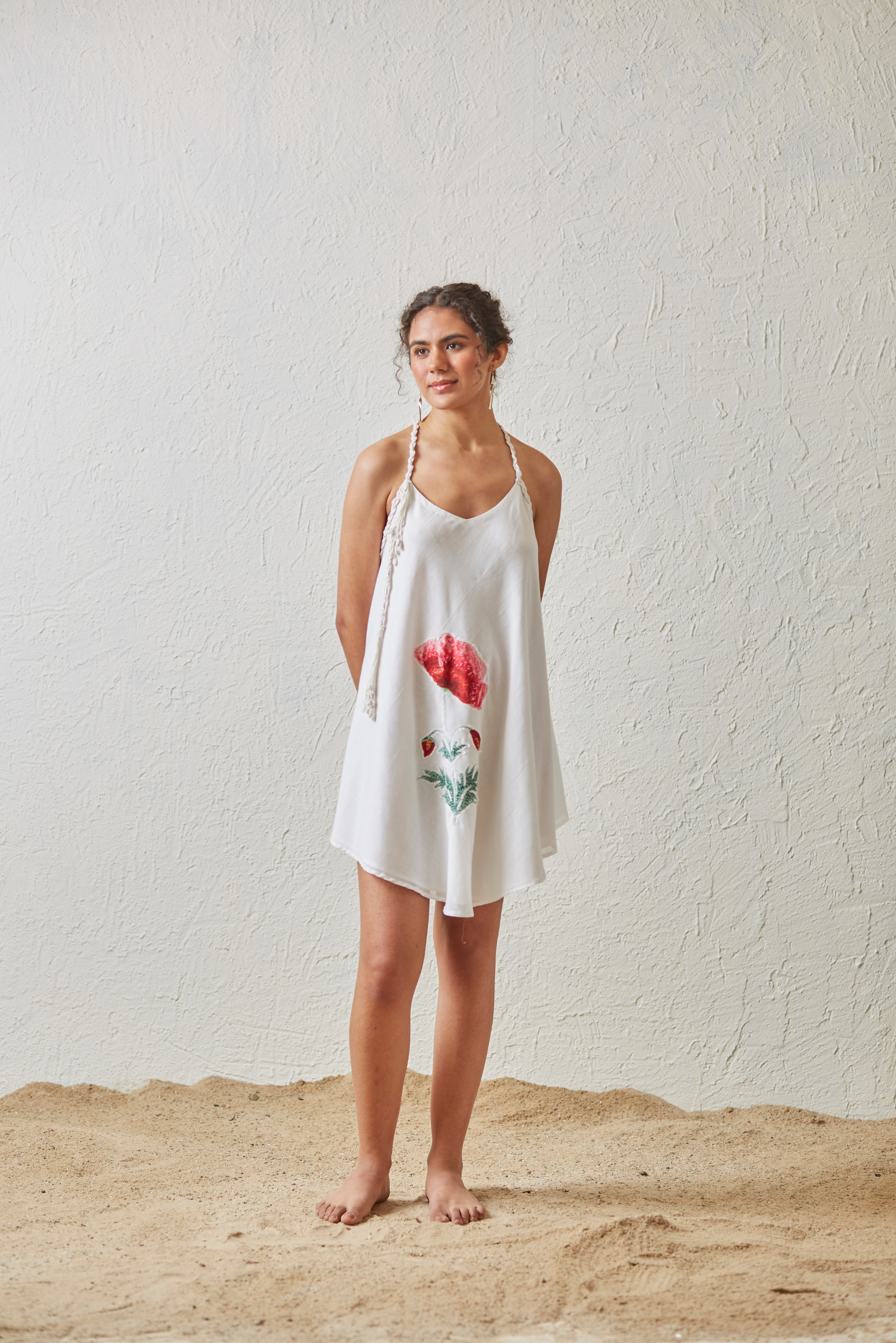 Poppy Printed Cotton Short Dress