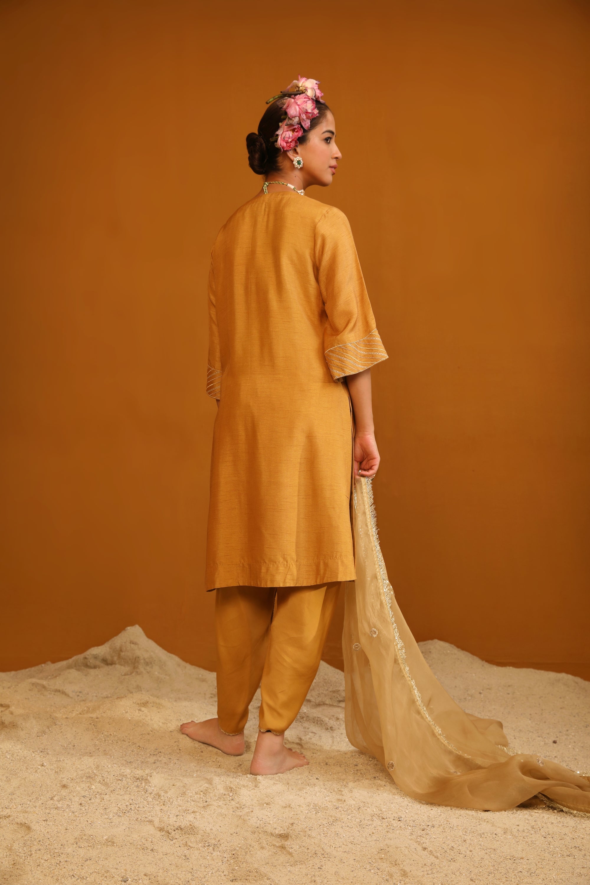 Shabana Dhoti Set - Gold
